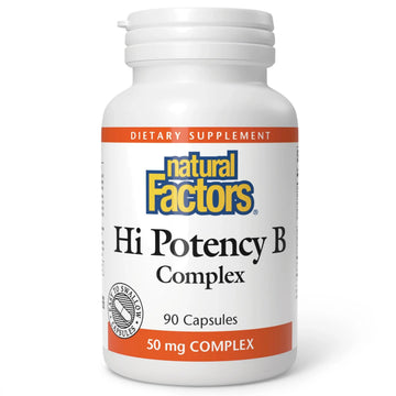 Natural Factors Hi Potency B Complex, 50 mg, 90 Capsules Natural Factors buy supplements canada