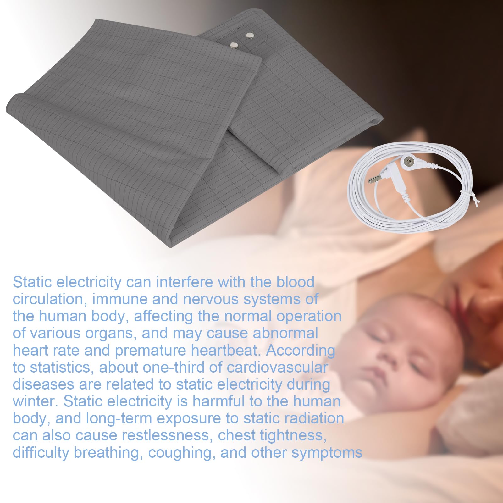 Grounding Mat for Bed, Grounding Sheets Blanket with Grounding Cord, Earthing Mat Grounding Pad Reaeng buy supplements canada