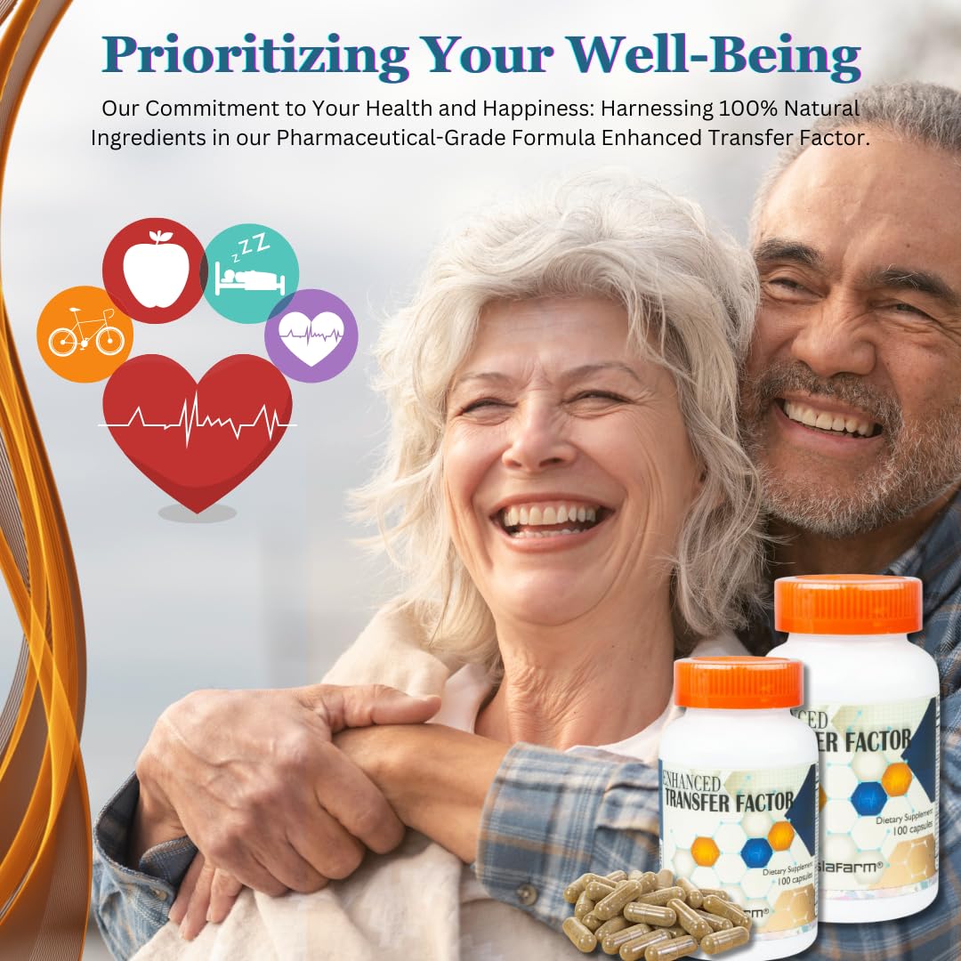 Transfer Factor Enhanced, 100 Natural Capsules, Immune Support - Transfer Factor Multi Immune from Cow Colostrum, Egg Yolk & Special Blend of Mushrooms Dislafarm buy supplements canada