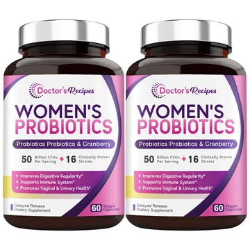Doctor's Recipes Women's Probiotics, 50 Billion CFU 16 Strains, with Organic Prebiotics Doctor's Recipes buy supplements canada