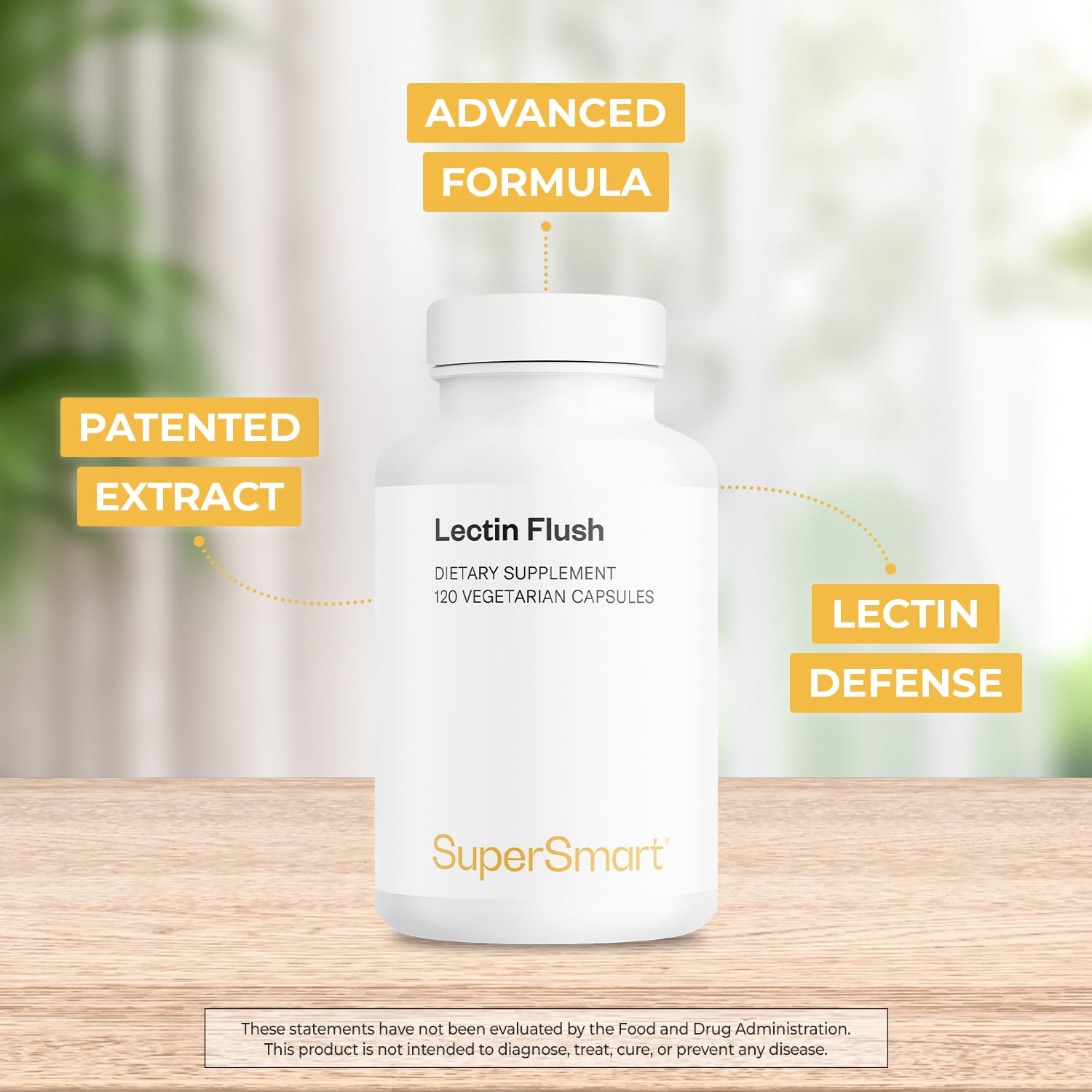 Supersmart - Lectin Flush - Lectin Blocker Shield Supplement - Digestive Support & Detox - Intolerances & Food Allergies - Intestinal Health | Non-GMO & Gluten Free - 120 Vegetarian Capsules Supersmart buy supplements canada