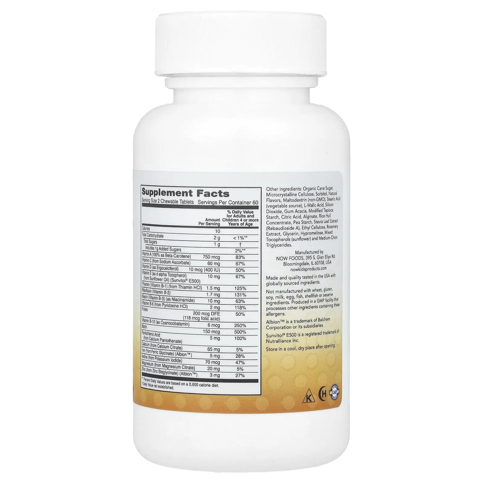 NOW Foods Kid Vits Berry Lemonade 120 Chewable Tablet NOW Foods buy supplements canada