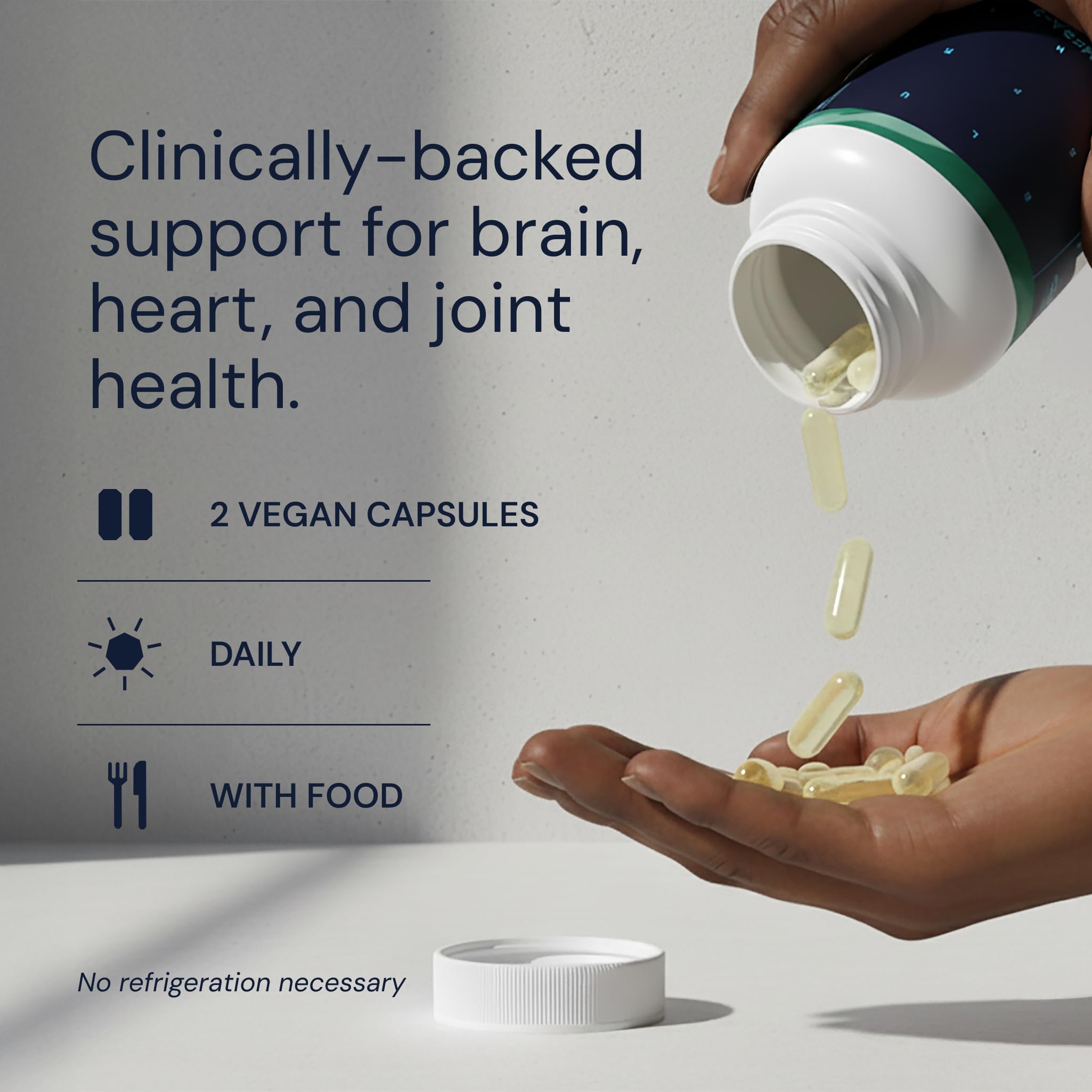 Blueprint Bryan Johnson Omega-3 - Vegan Algae Omega 3 Supplement with EPA/DHA - 800mg Plant-Based for Brain, Heart & Joint Support - High Absorption Triglyceride Form - 1:1 EPA/DHA Blueprint Bryan Johnson buy supplements canada