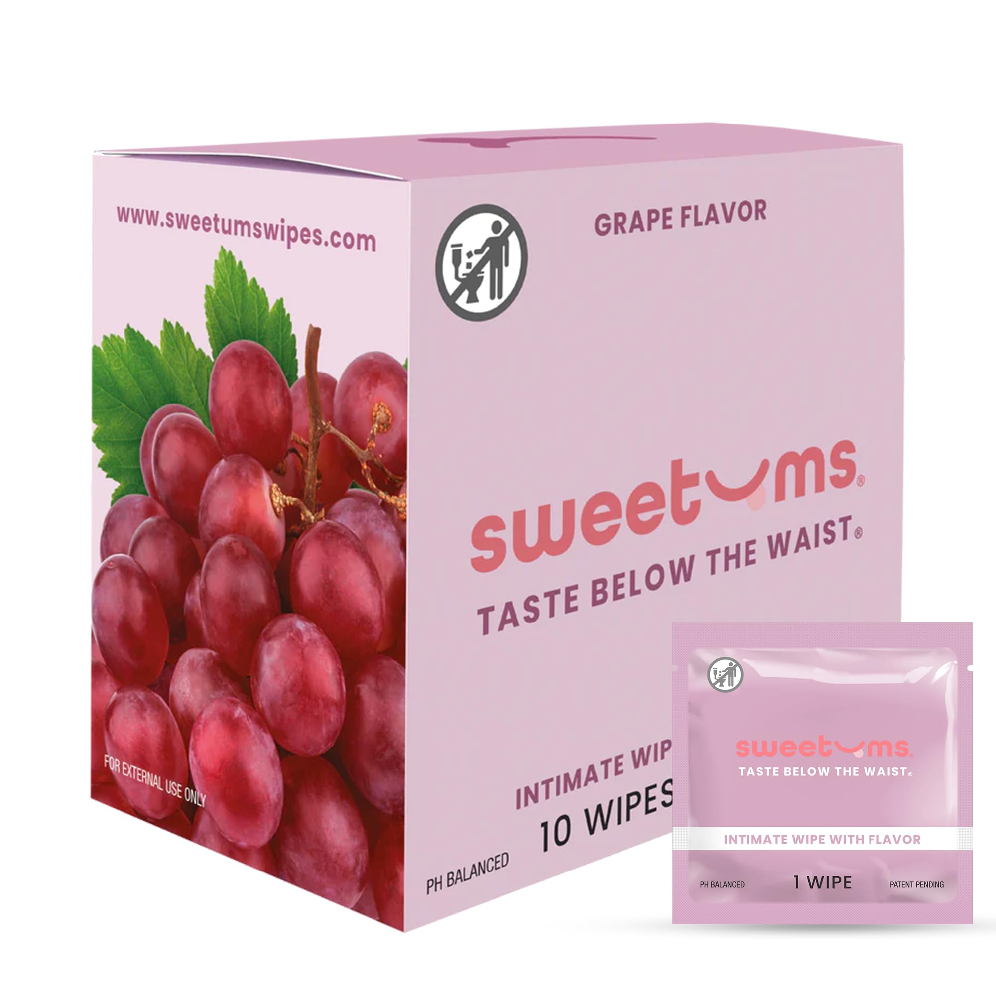 Sweetums Feminine Wipes For Women, Individually Wrapped - pH Balanced Flavored Intimate Wipes Sweetums buy supplements canada