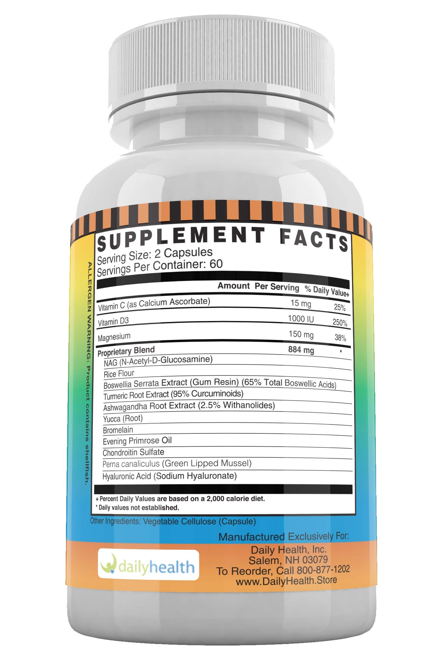 Daily Health, FlexProtex D Joint Muscle Support Supplement 3 Bottles Plus 1 Bottle Daily Marine Coral Calcium 90 Capsules Daily Health buy supplements canada