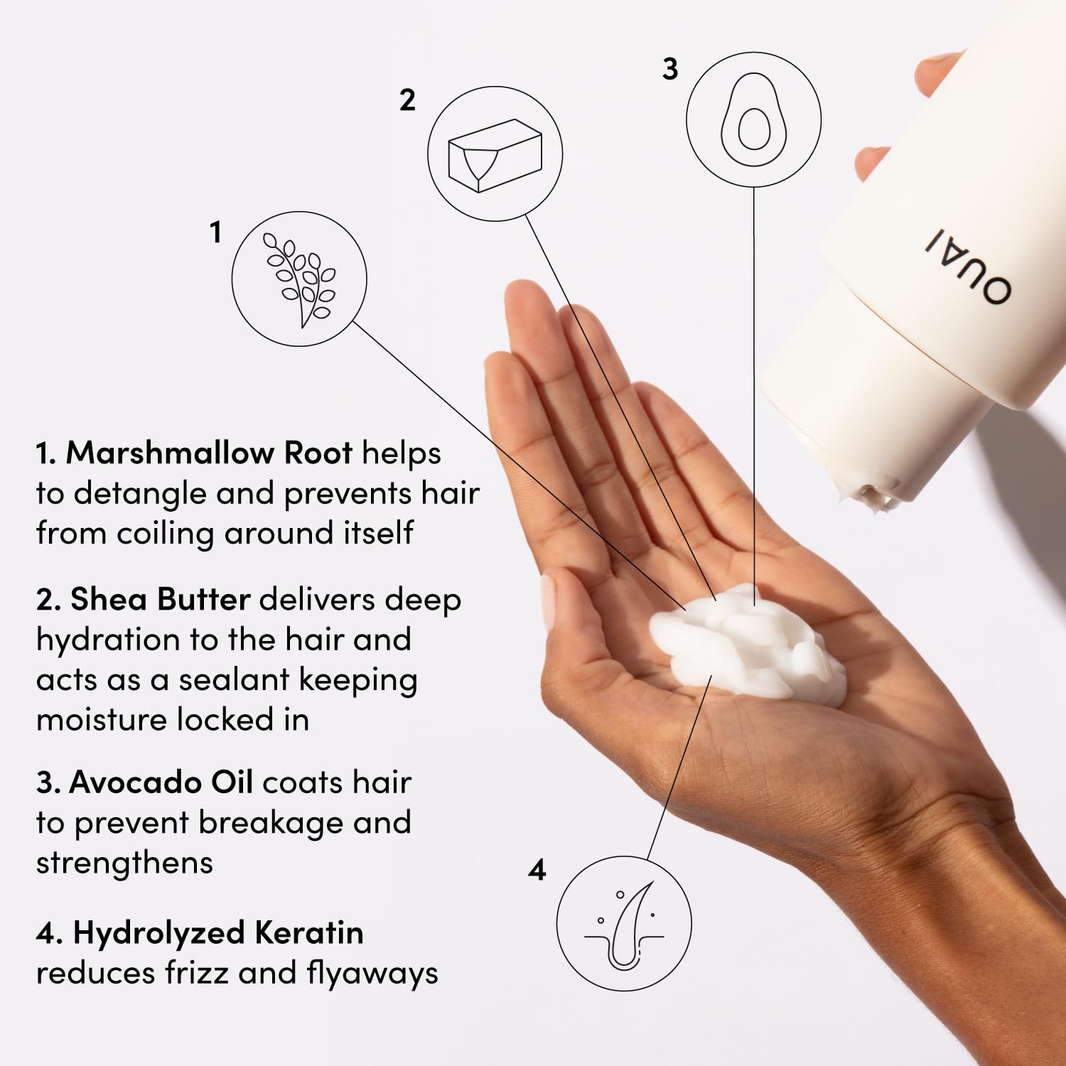 OUAI Thick Hair Shampoo and Conditioner Set - Sulfate Free Shampoo and Conditioner for Thick Hair Care - Moisturizes, Strengthens & Fights Frizz - Made with Keratin & Shea Butter (10 Fl Oz) OUAI buy supplements canada