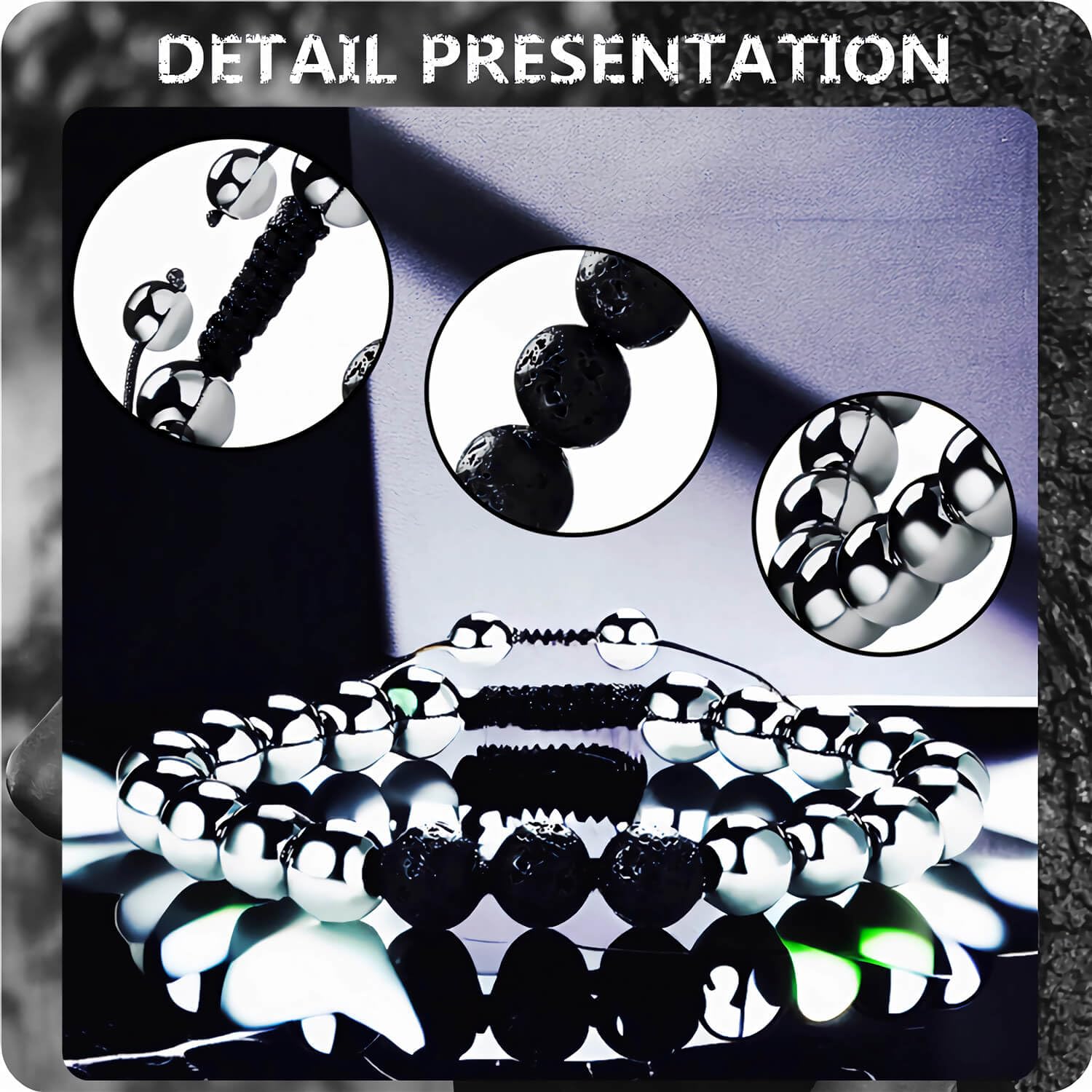 RENZHI-Magnetic Hematite Bracelet–Beaded Magnetic Bracelets for Men and Women RENZHI buy supplements canada