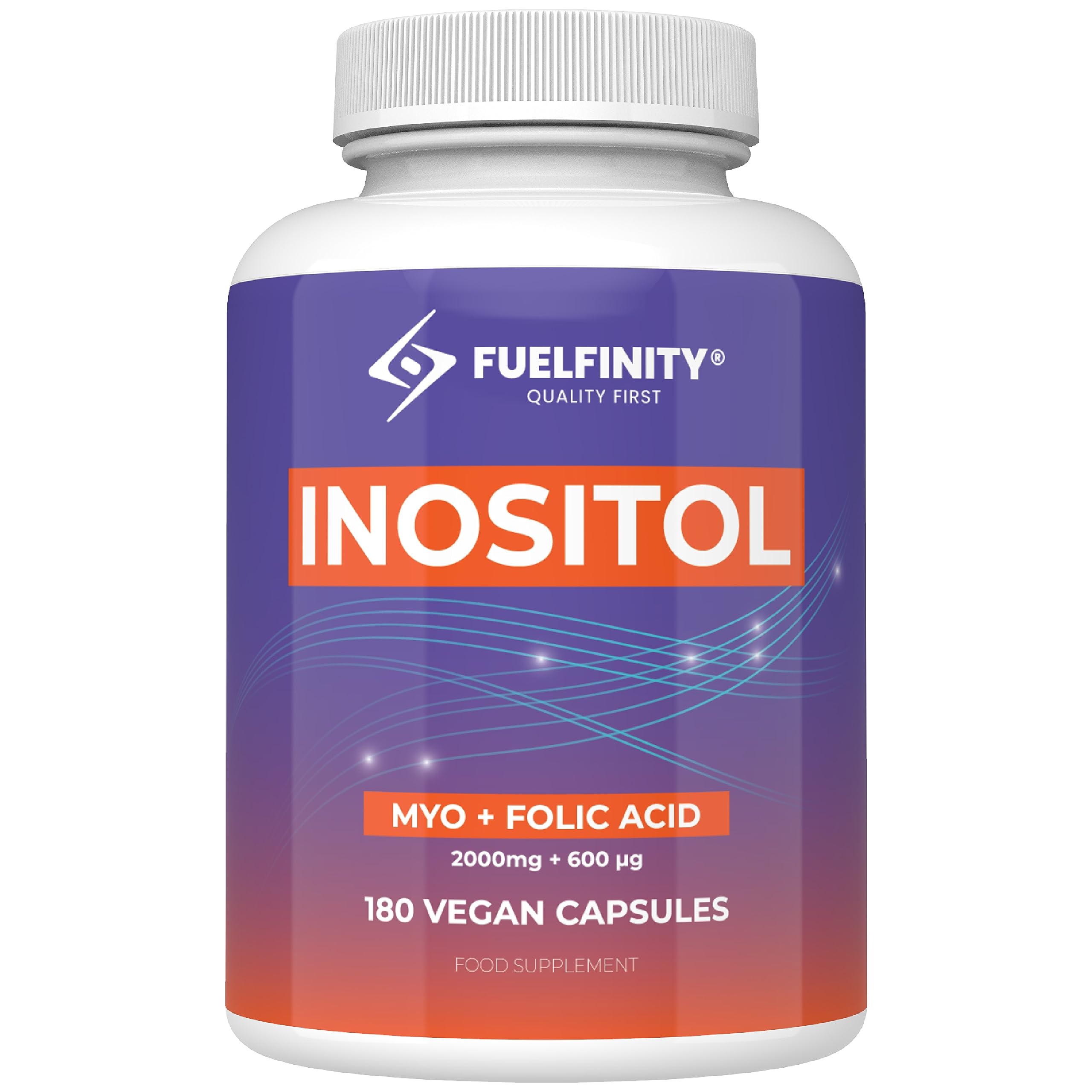 Myo-Inositol & Folic Acid | 2000mg Inositol | 180 Capsules | PCOS and Fertility Supplement FuelFinity buy supplements canada