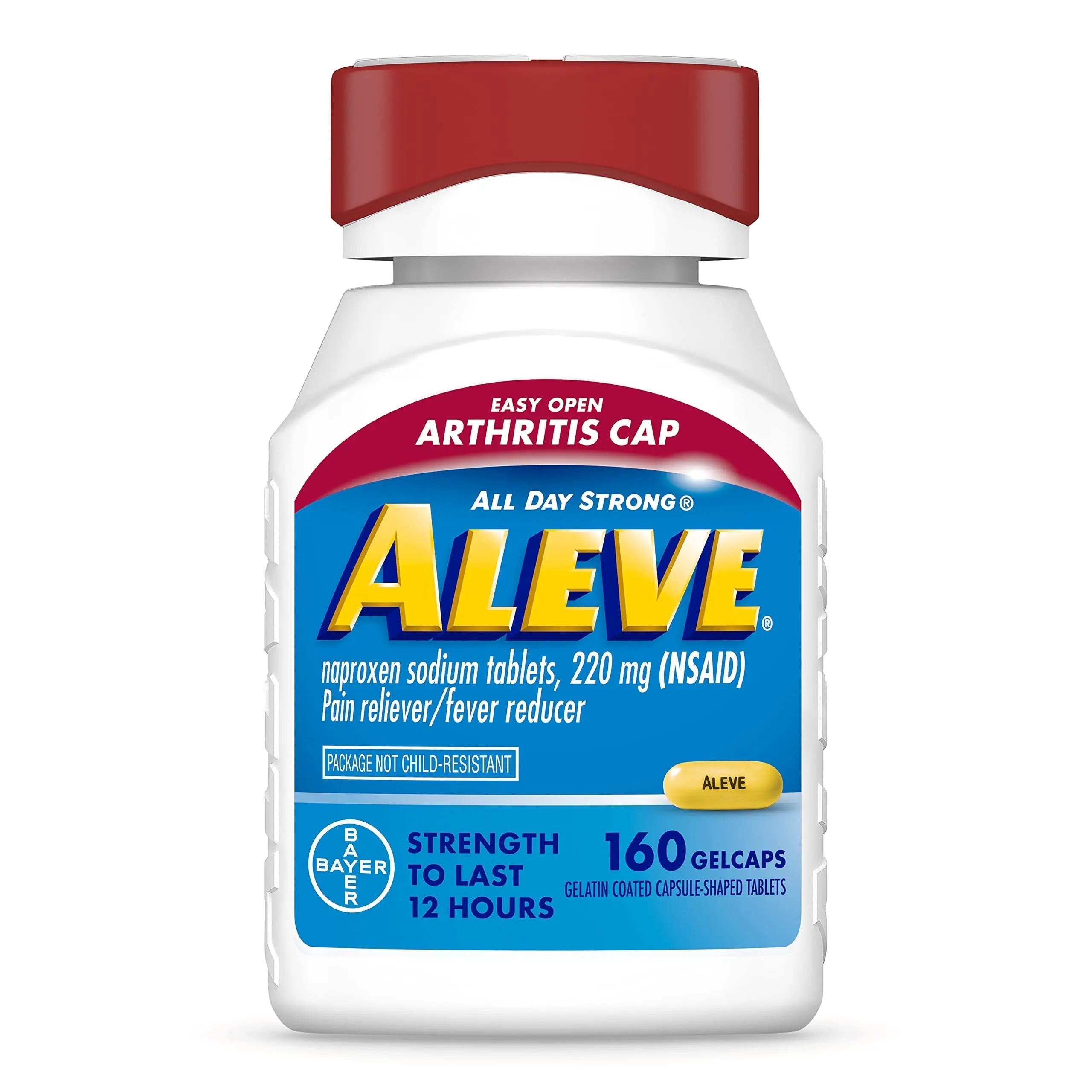 Aleve Gelcaps with Easy Open Arthritis Cap, Naproxen Sodium, Medication for Arthritis Pain, 160 Count Aleve buy supplements canada