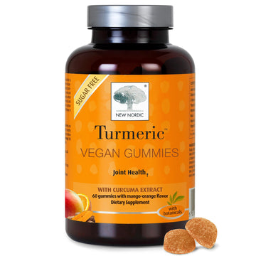 NEW NORDIC Turmeric Curcumin Gummies, Sugar Free, 300 mg Turmeric Supplement for Men and Women, Supports Normally Functioning Joints, Knees, Shoulders, Mango Orange, 60 Count NEW NORDIC buy supplements canada