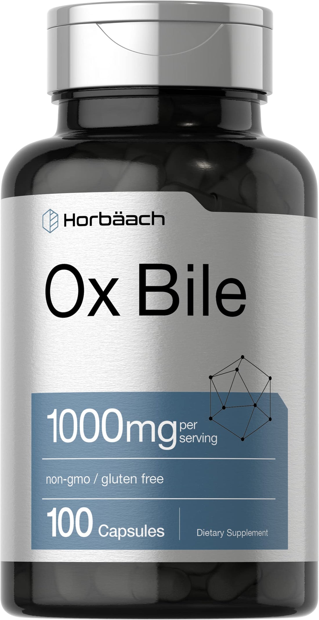 Ox Bile 1000 mg 100 Capsules | Digestive Enzymes Supplement | Non-GMO & Gluten Free Horbäach buy supplements canada