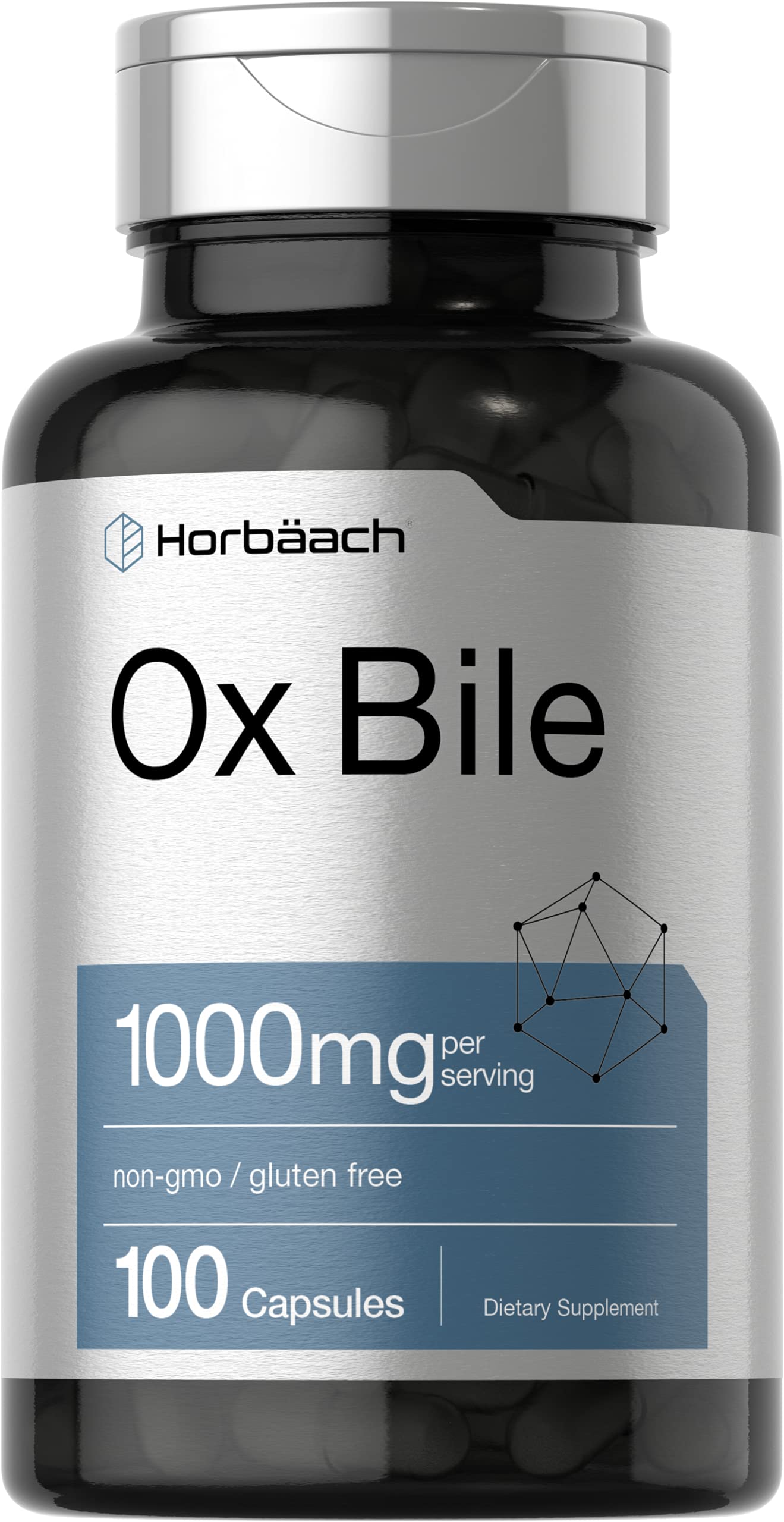 Ox Bile 1000 mg 100 Capsules | Digestive Enzymes Supplement | Non-GMO & Gluten Free Horbäach buy supplements canada