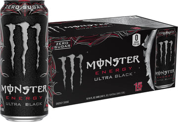 Monster Energy Ultra Black, Sugar Free Energy Drink, 16 Ounce (Pack of 15) Monster Energy buy supplements canada