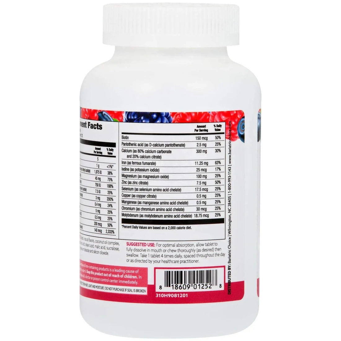 Bariatric Choice My Bariatric Chewable Multivitamin with Iron & 300mg Calcium, Berry (120ct) Bariatric Choice buy supplements canada