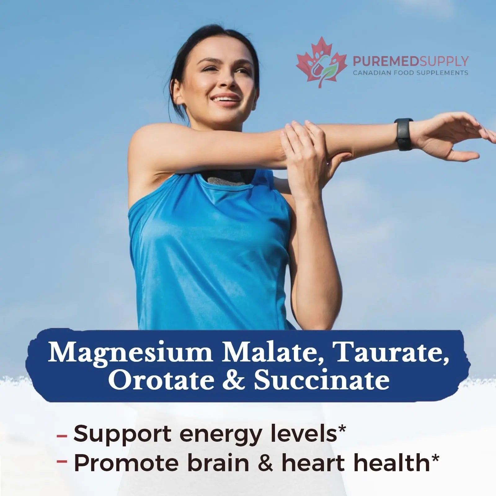 Vitalitown 10 in 1 Magnesium Complex Supplement - 400mg Elemental Magnesium Chelated with Glycinate, Citrate, Malate, Taurate & More - for Sleep Heart Energy - Non-GMO, Vegan, 90 Caps Vitalitown buy supplements canada