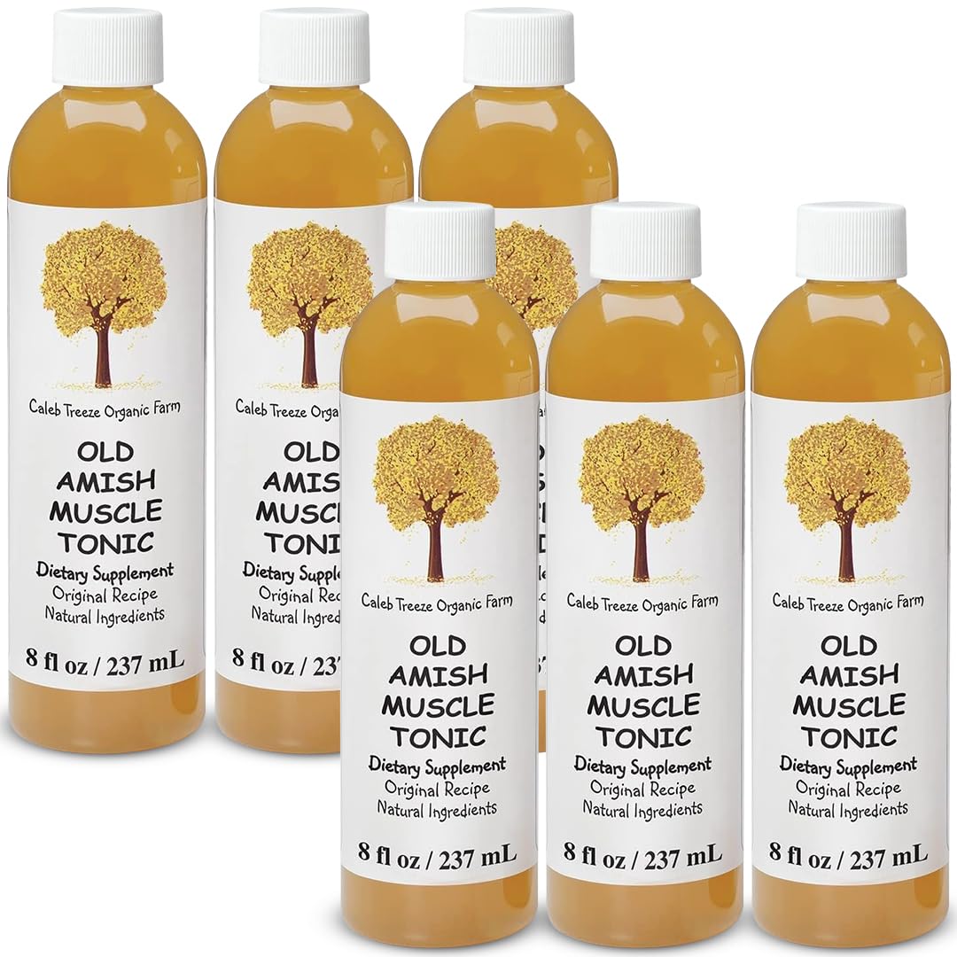 Caleb Treeze Old Amish Muscle Tonic 8 fl oz, Leg & Foot Cramps Relief, Restless Legs, Muscle Cramps & Spasm Relief - Pack of 6 Caleb Treeze buy supplements canada