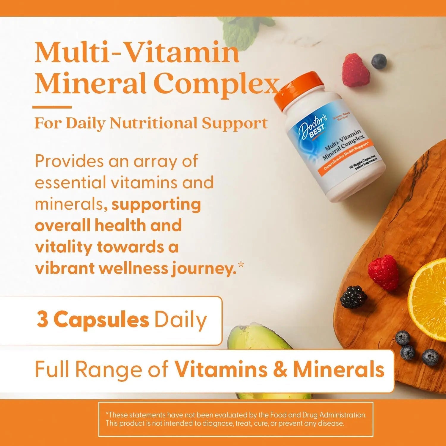 Doctors Best Multi-Vitamin Mineral Complex, Comprehensive Health Support, Non-GMO, Gluten Free, Vegan 90 Veggie Capsules Doctor's BEST buy supplements canada