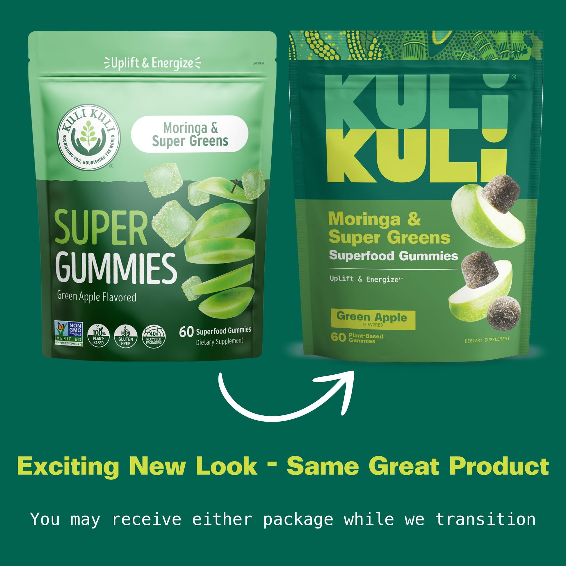 Kuli Kuli Super Energy Gummies - Energy Supplements with Moringa, Caffeine-Free Natural Energy Booster - 60 Non-GMO, Gluten-Free Moringa Gummies Kuli Kuli buy supplements canada