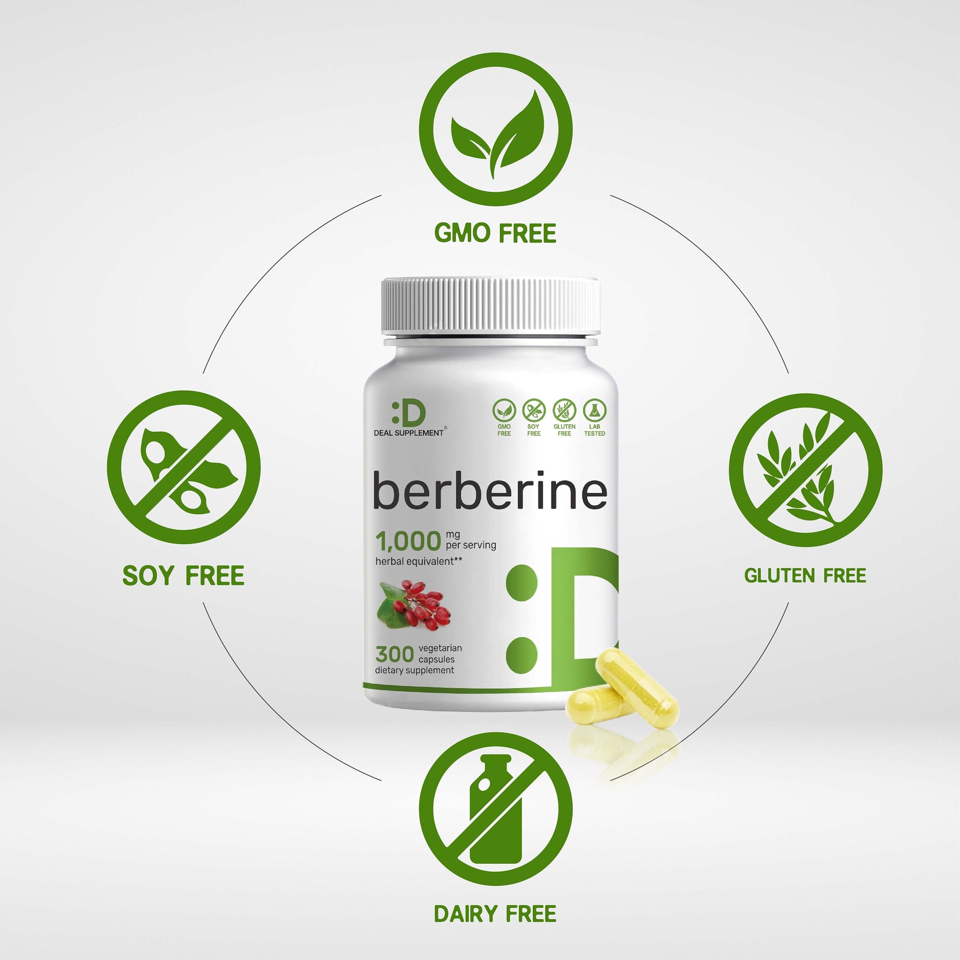 Berberine Supplement, 1,000mg Per Serving, 300 Veggie Capsules – 97% Pure Berberine DEAL SUPPLEMENT buy supplements canada