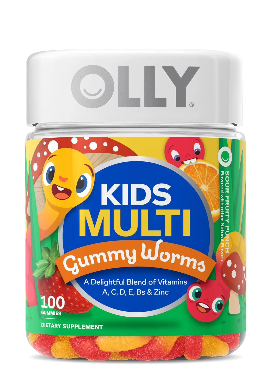 OLLY Kids Multivitamin Gummy Worms, Overall Health and Immune Support, Vitamins and Minerals A, C, D, E, Bs and Zinc OLLY buy supplements canada