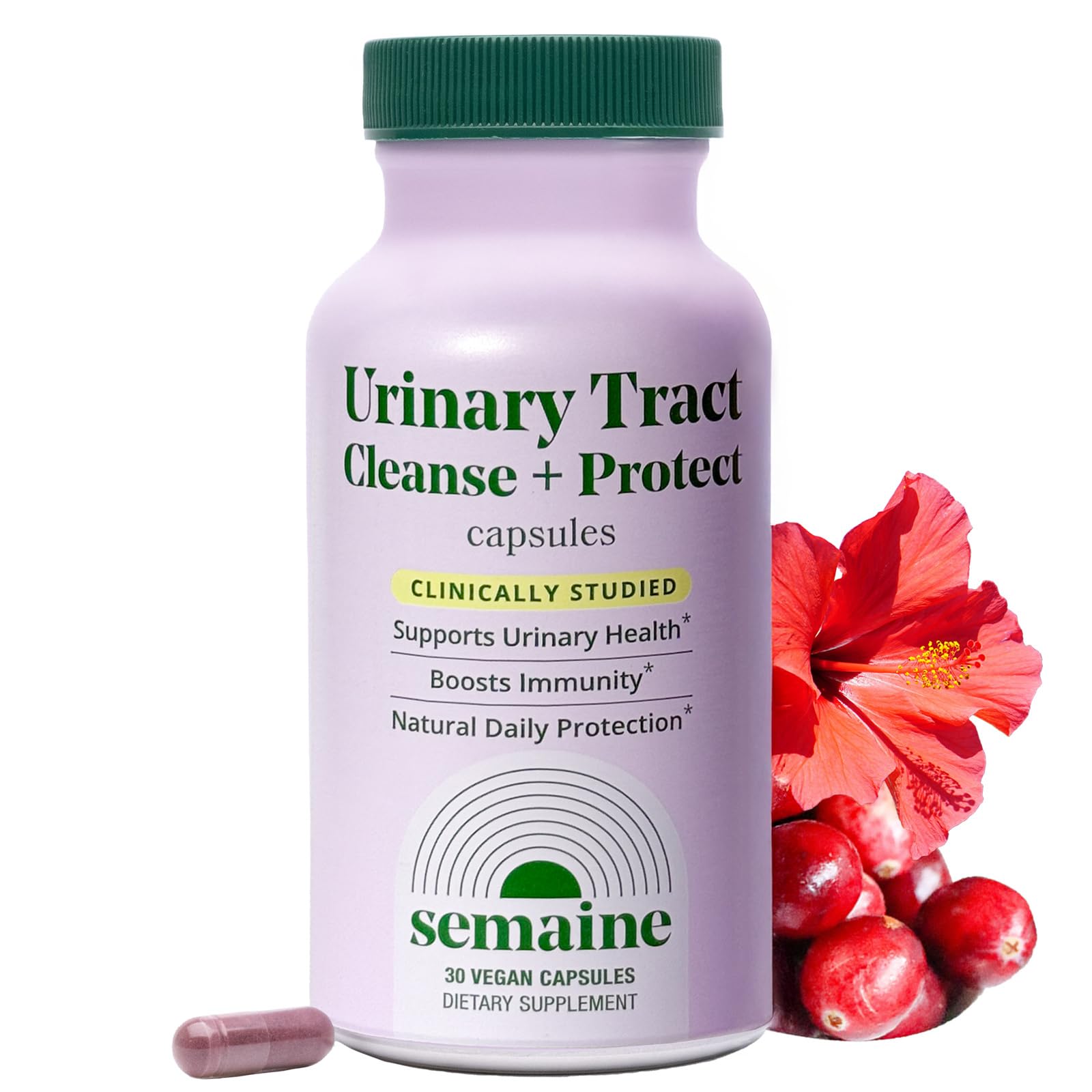 Semaine Urinary Tract Cleanse & Protect – 30 ct, Bladder Support Supplement for Women, Flushes Urinary Tract. Combines Cranberry Proanthocyanidins with Hibiscus. Semaine buy supplements canada