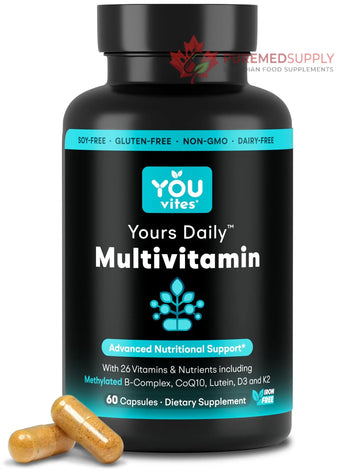 You Vites - Methylated Multivitamin for Men and Women, Methyl Multi Without Iron - 60 Capsules, MTHFR Supplement with Methyl B12, Methylfolate (5-MTHF), CoQ10 for Energy, Heart and Mood Support You Vites buy supplements canada