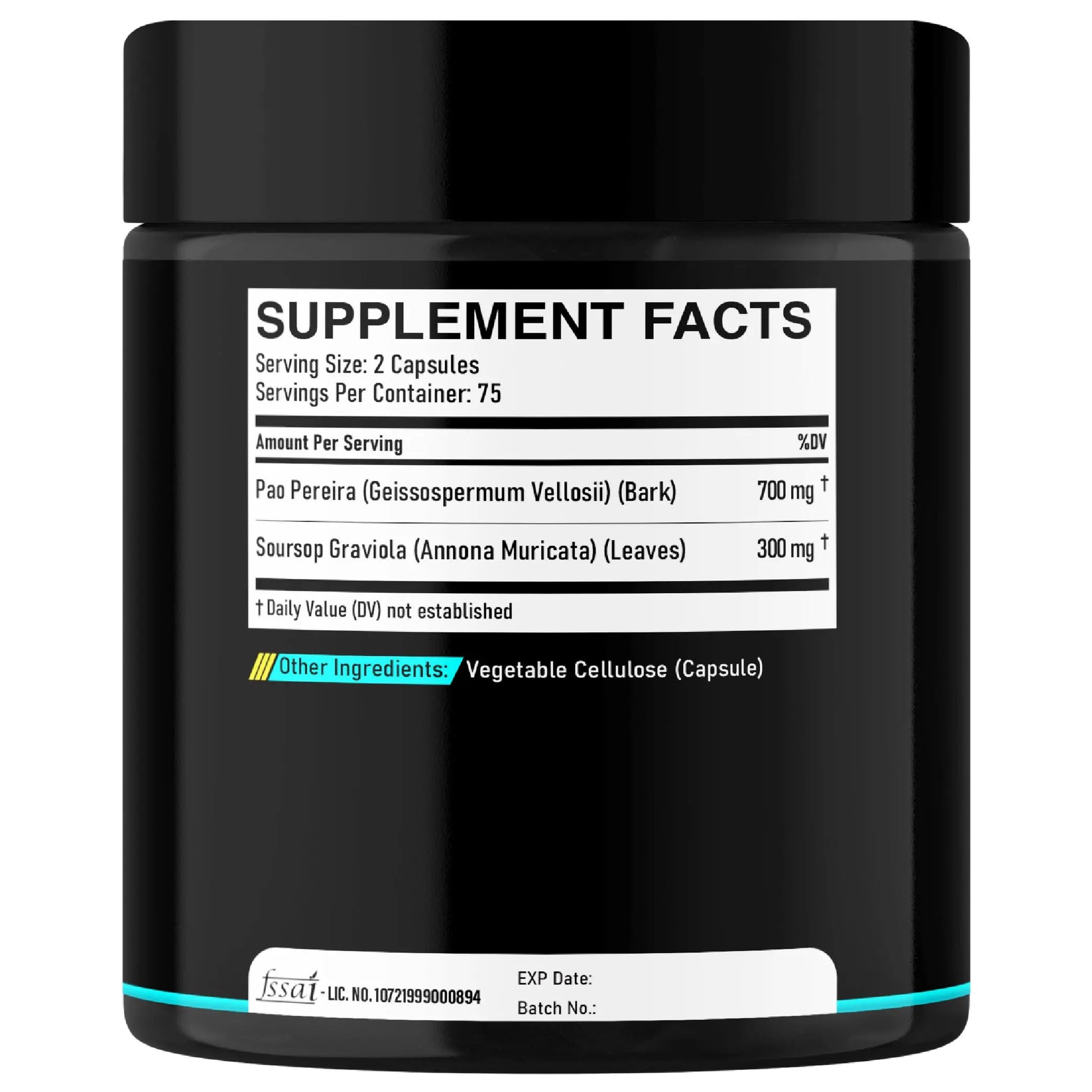 DEDICAD Pao Pereira Bark Extract and Graviola Soursop - 150 Capsules Supply DEDICAD buy supplements canada