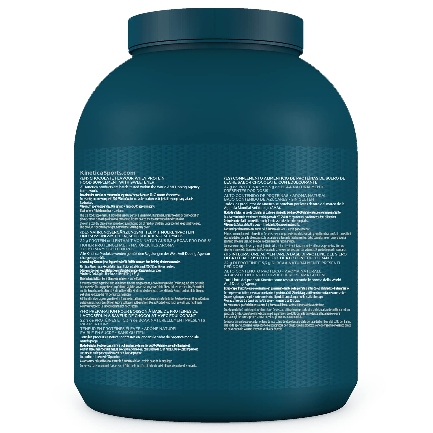 Kinetica Chocolate Whey Protein Powder | 2.27kg | 22g Protein per Serving | 76 Servings Kinetica buy supplements canada