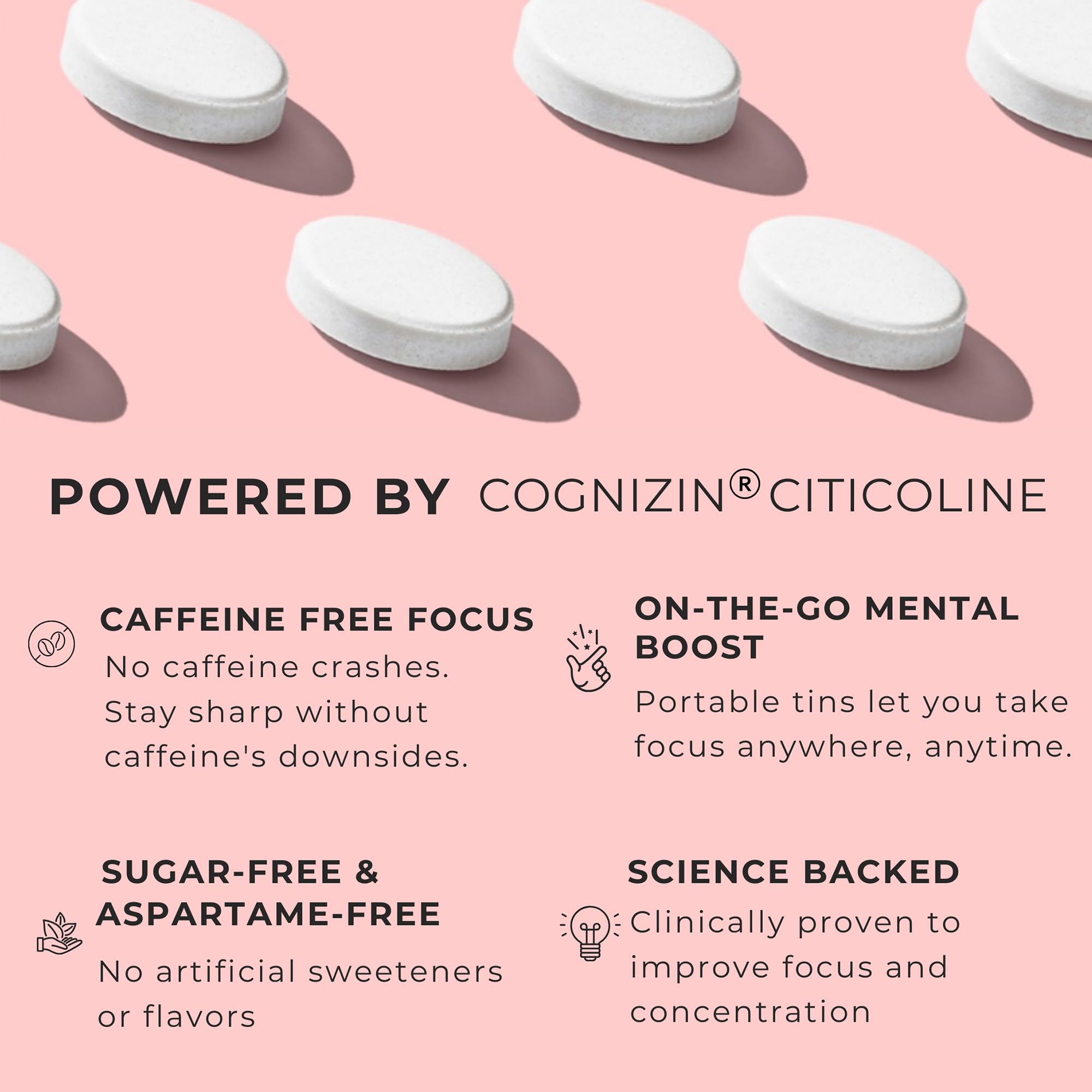 NOOZ Focus Mints Refill Bag - Caffeine-Free Brain Booster for Mental Clarity-Tangerine & Lemon Flavor | Sugar-Free, Travel-Friendly Supplement with Vitamin C, B6, B12 - Non-GMO, Clean Label, 150 Mints NOOZ buy supplements canada