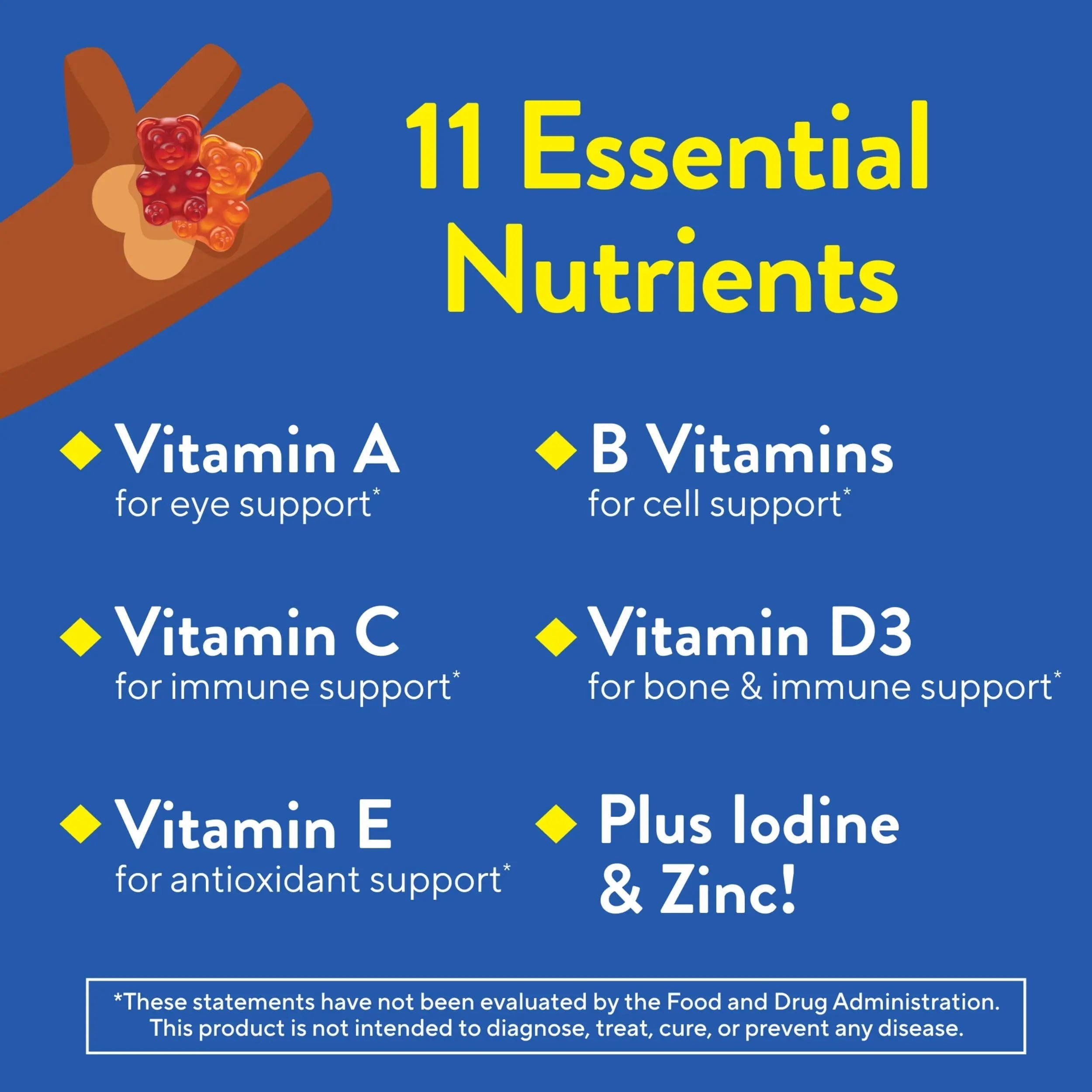 L’il Critters Gummy Vites Daily Gummy Multivitamin for Kids, Vitamin C, D3 for Immune Support Cherry, Strawberry, Orange Lil Critters buy supplements canada