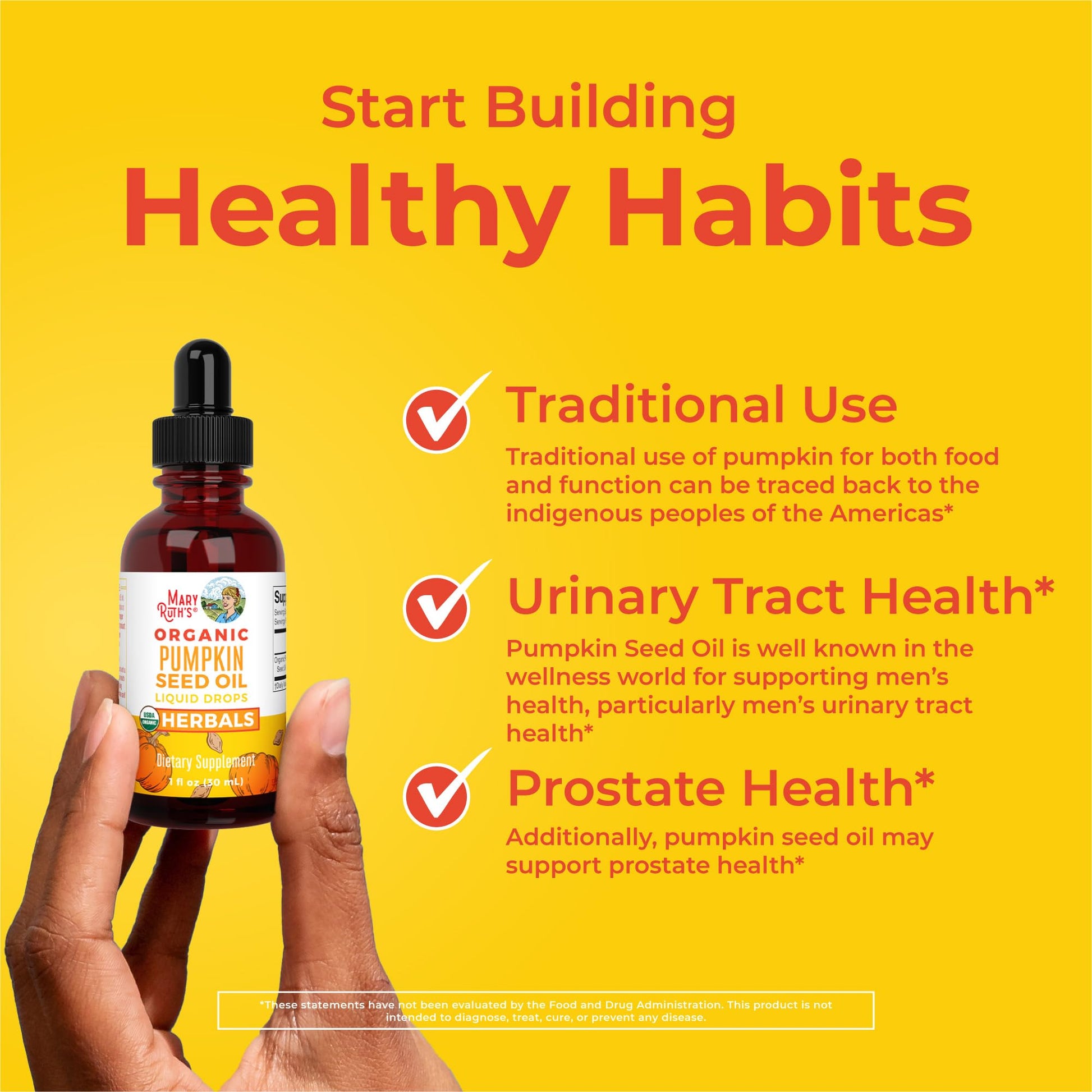 MaryRuth Organics Pumpkin Seed Oil Cold Pressed | 2 Month Supply | USDA Organic Pumpkin Seed Liquid Drops for Men and Women | Urinary Health in Men | Sugar Free | Vegan | Non-GMO | 60 Servings MARYRUTH'S buy supplements canada