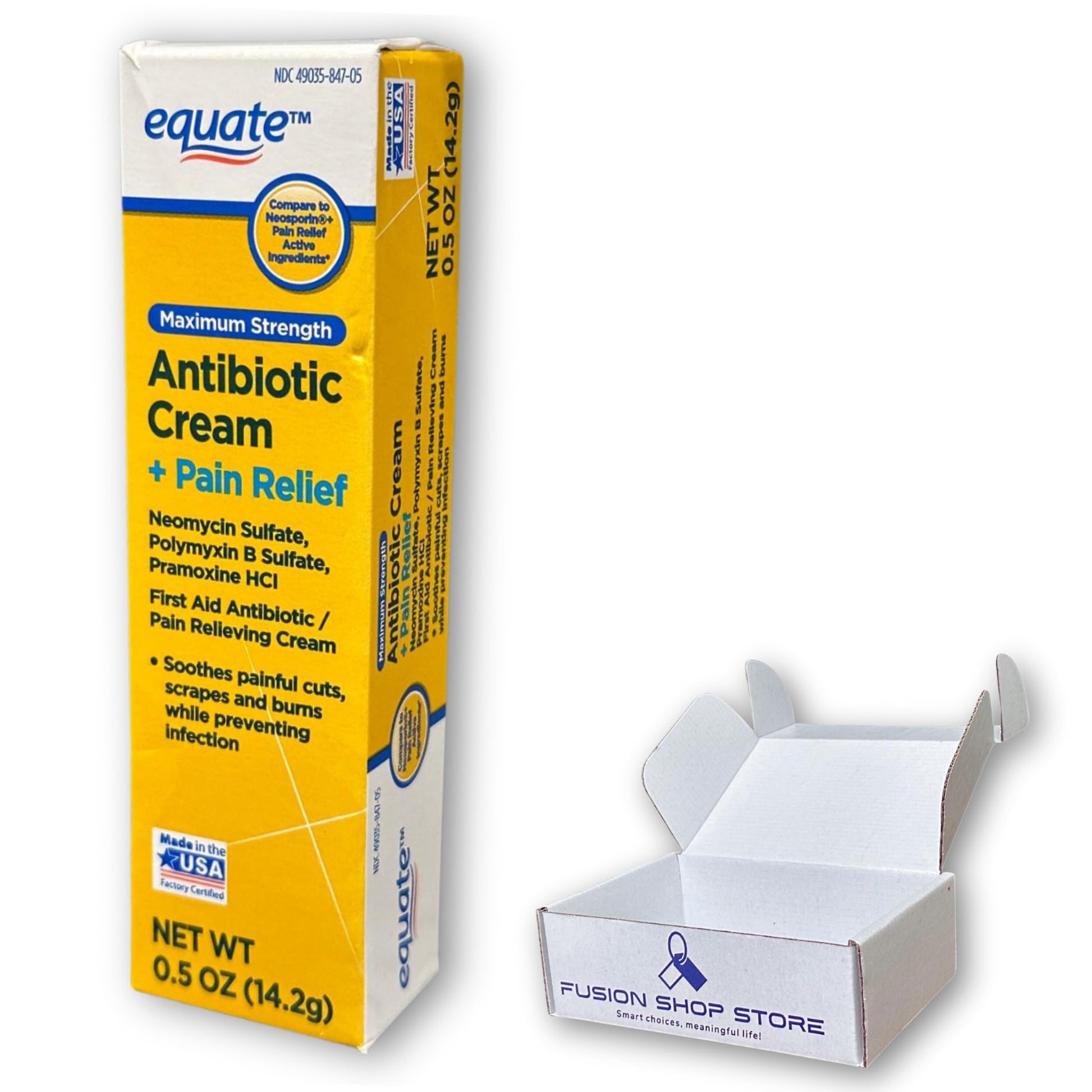 Triple Antibiotic Ointment- Maximum Strength with Topical Analgesic, 0.5 oz (Pack of 1), Boxed by Fusion Shop Store FUSION SHOP STORE Smart choices, meaningful life! buy supplements canada