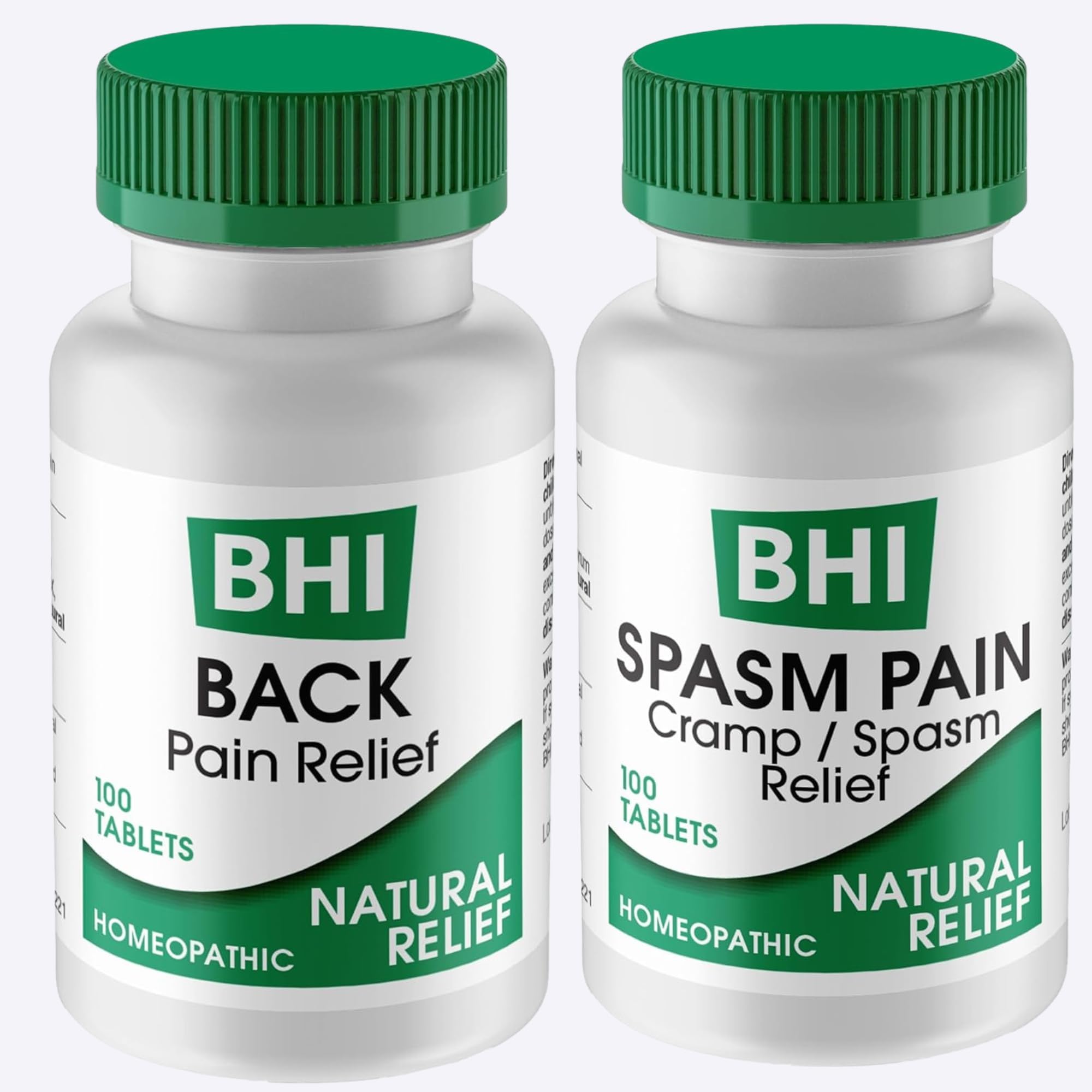 BHI Pain & Spasm Bundle BHI Back Homeopathic Support for Back Pain (100 Tablets) +BHI Spasm, Natural Relief for Cramps & Spasms, Homeopathic Medicine (100 Tablets) MediNatura buy supplements canada