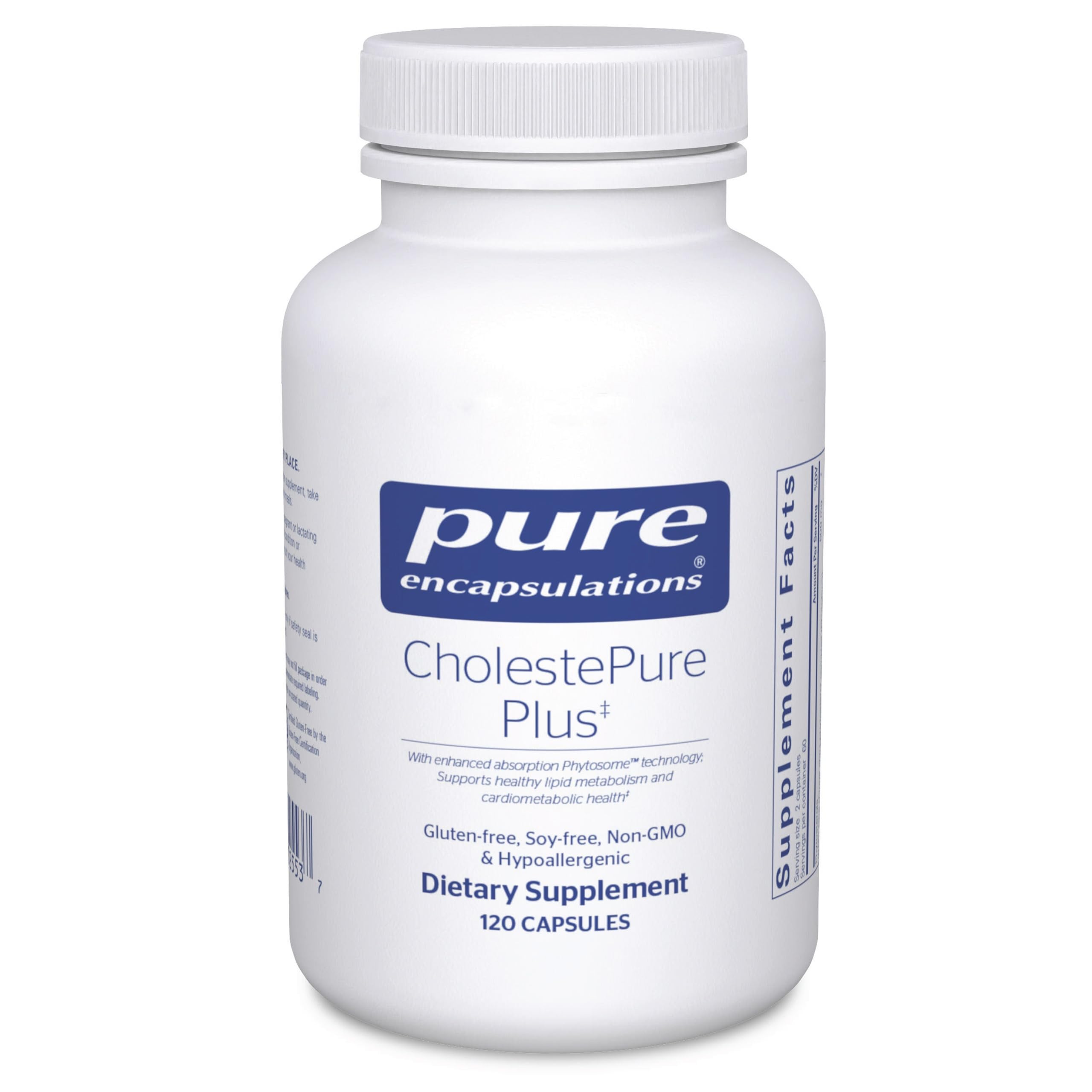 Pure Encapsulations CholestePure Plus 120's - Supports Lipid Metabolism & Heart Health* - Berberine Supplement - with Citrus Bergamot - Gluten Free & Non-GMO - 120 Capsules Pure Encapsulations buy supplements canada