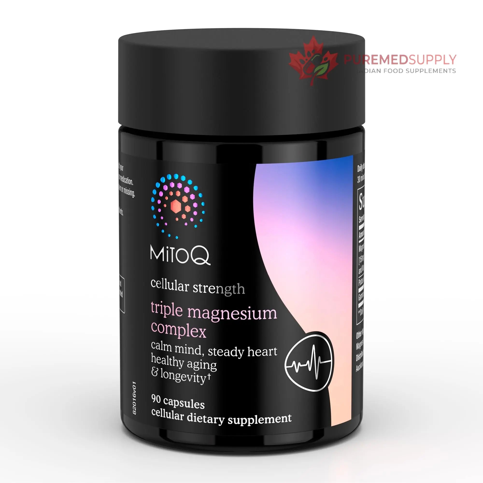 MitoQ Triple Magnesium Complex | Magnesium Glycinate, Taurinate, Oxide with GABA for Heart Health, Stress Management, & Deeper Sleep | High Absorption | 90 Capsules MitoQ buy supplements canada