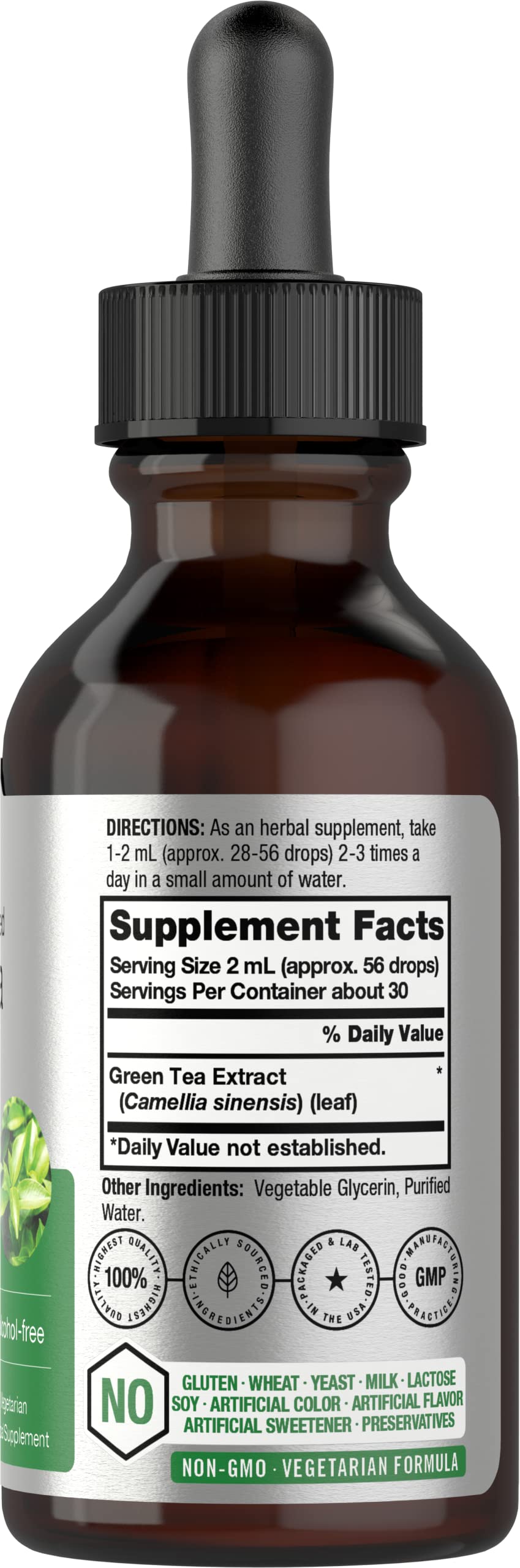 Green Tea Extract Liquid | 2 Fl Oz | Alcohol Free, Vegetarian Tincture | Super Concentrated Horbäach buy supplements canada
