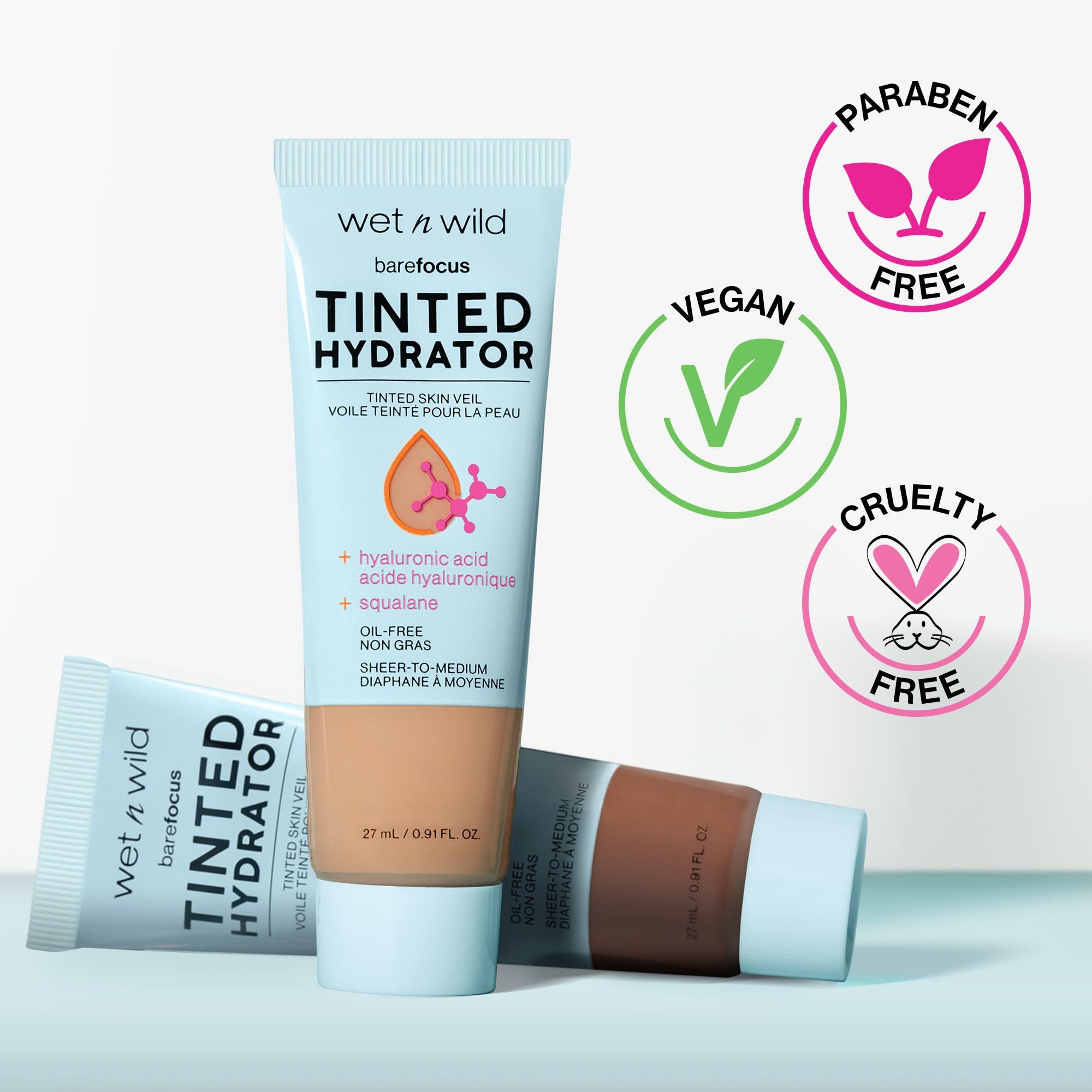 wet n wild Bare Focus Tinted Hydrator Tinted Skin Veil, Lightweight Buildable Coverage with Hyaluronic Acid & Vegan Squalane, Sheer-to-Medium Coverage wet n wild buy supplements canada