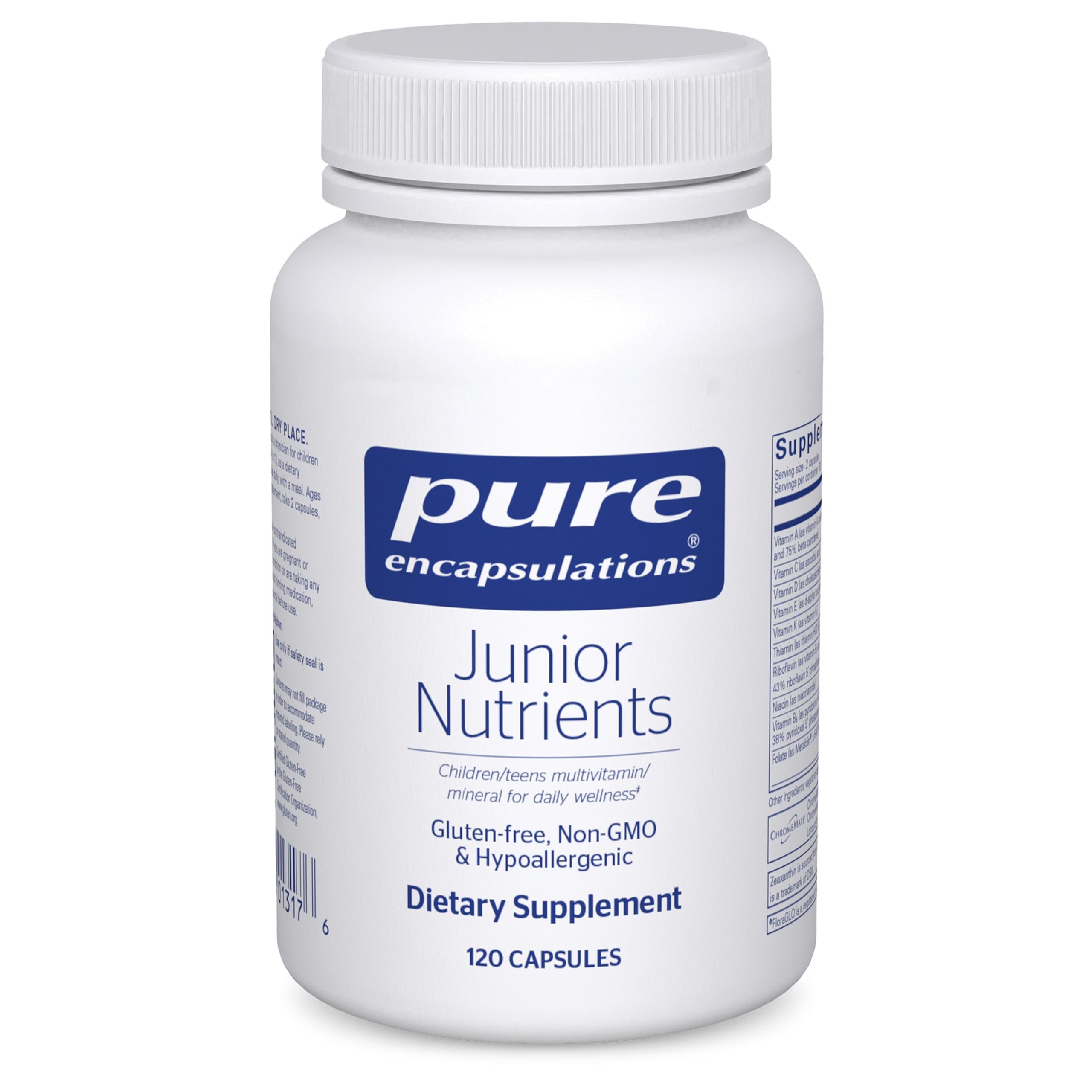 Pure Encapsulations Junior Nutrients - Kids & Teens Multivitamin - Without Iron - with Calcium, Vitamin D3 & Vitamin C - Non-GMO & Vegetarian - 120 Capsules Pure Encapsulations buy supplements canada