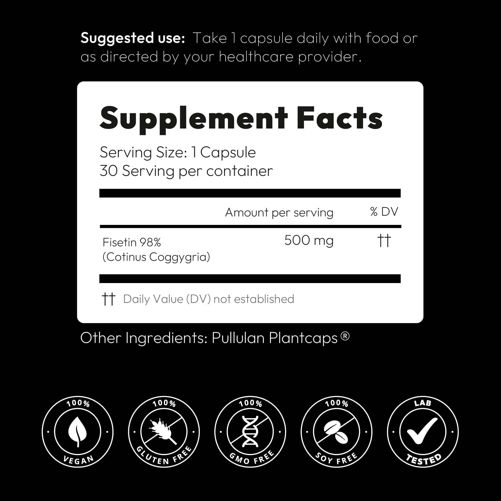 BGM Fisetin 500mg Supplement | Smoke Tree Extract (Cotinus coggygria) | 98% Pure Senolytic Antioxidant | Vegan Capsules | Supports Brain Health & Healthy Aging BGM Better Goods, Better You buy supplements canada