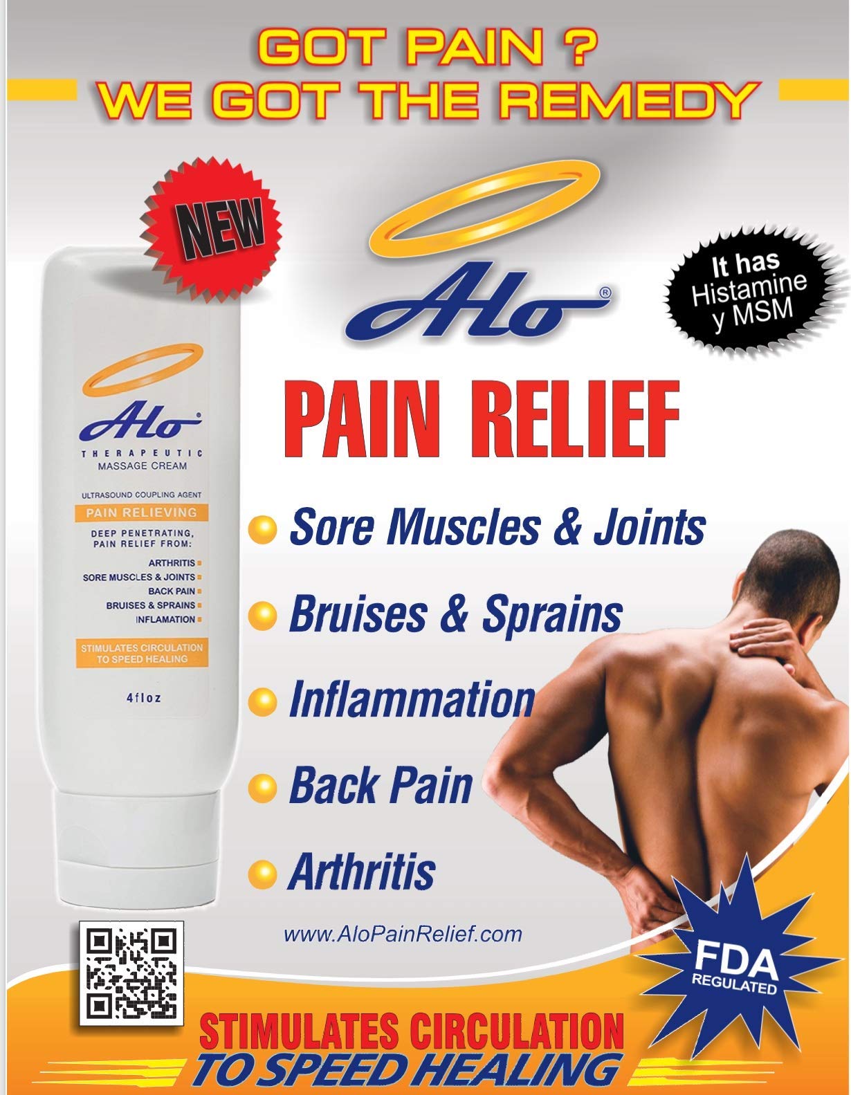ALO Pain Relief Cream Therapy(32 oz with Pump) for Arthritis, Back Pain, Sciatica, Plantar Fasciitis, Tennis Elbow, Sore Muscles & Joints Inflammation - Working Out Aches, Acute Pain and Chronic Pain ALO Pain Relief Cream buy supplements canada