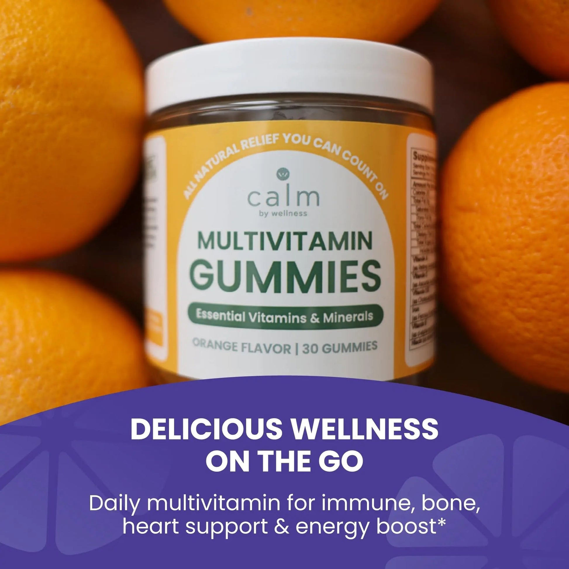 Calm by Wellness Multivitamin Gummies - All Natural Vegan Adult Multivitamin Gummy - Packed with Antioxidant Vitamins C & E, B12, B6 Calm by Wellness buy supplements canada