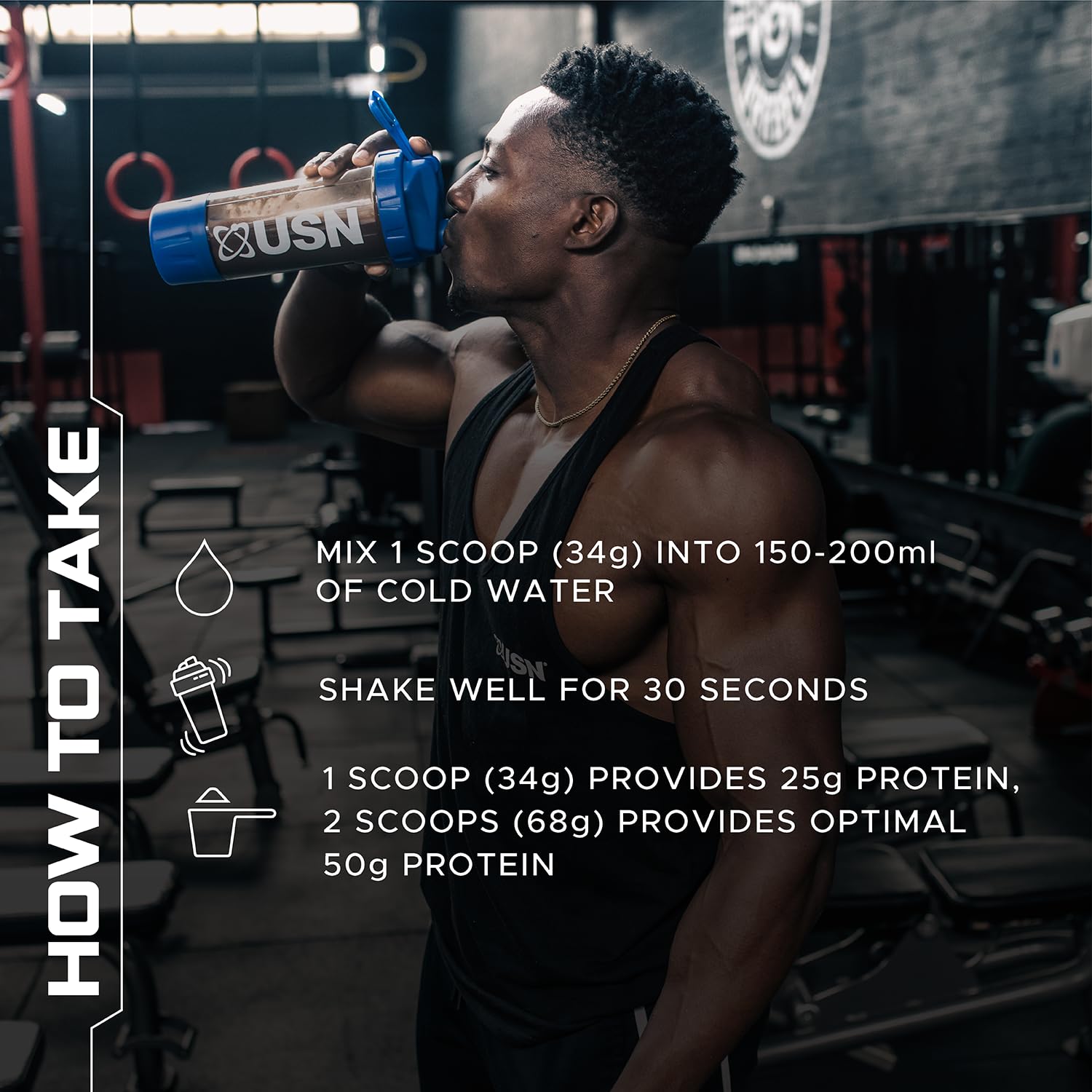 USN Blue Lab Whey Protein Powder: Banana - Whey Protein 2kg - Post-Workout USN buy supplements canada