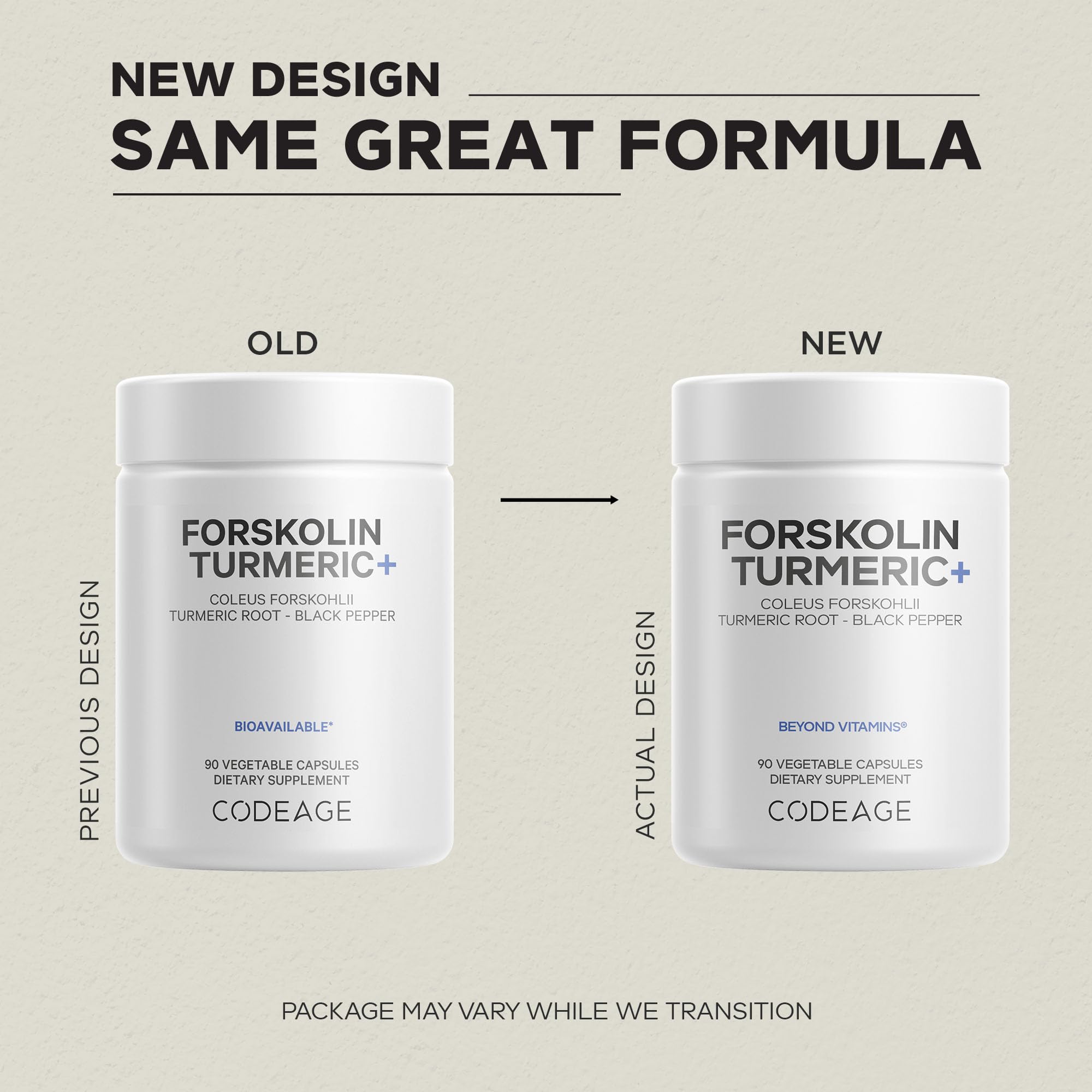 Codeage Forskolin, Pure Forskolin Coleus + Organic Turmeric Root Powder, 95% Curcuminoids + Bioperine Black Pepper - 20% Standardized Coleus Forskohlii Supplement - Non-GMO - 90 Capsules Codeage buy supplements canada
