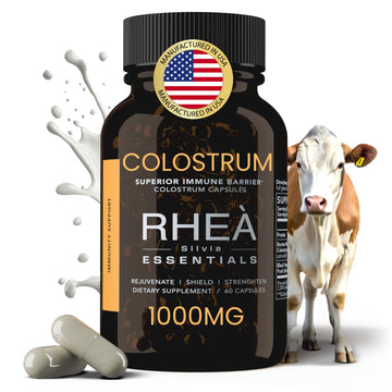 Rhea Bovine Colostrum Supplement for Women, Colostrum Capsules for Gut Health, Digestion, Bloating, Beauty, Immune Support, Bovine Colostrum for Humans, Colostrum Pills (60caps) RHEASILVIA buy supplements canada