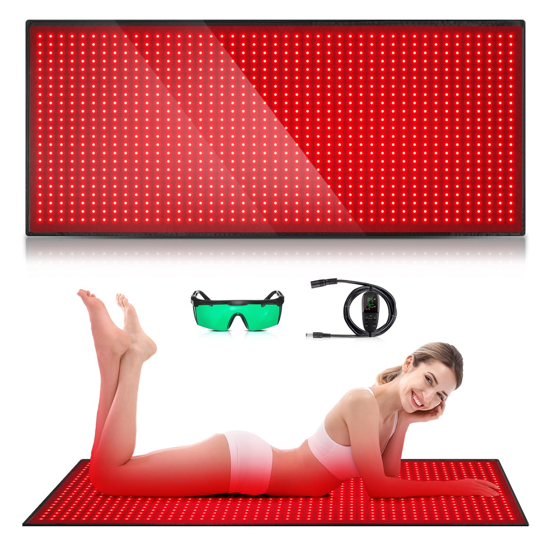 Red Light Therapy Mat for Body, 71"x 31" Red Light Therapy Blanket Red Near Infrared 660nm 850nm GMOWNW buy supplements canada