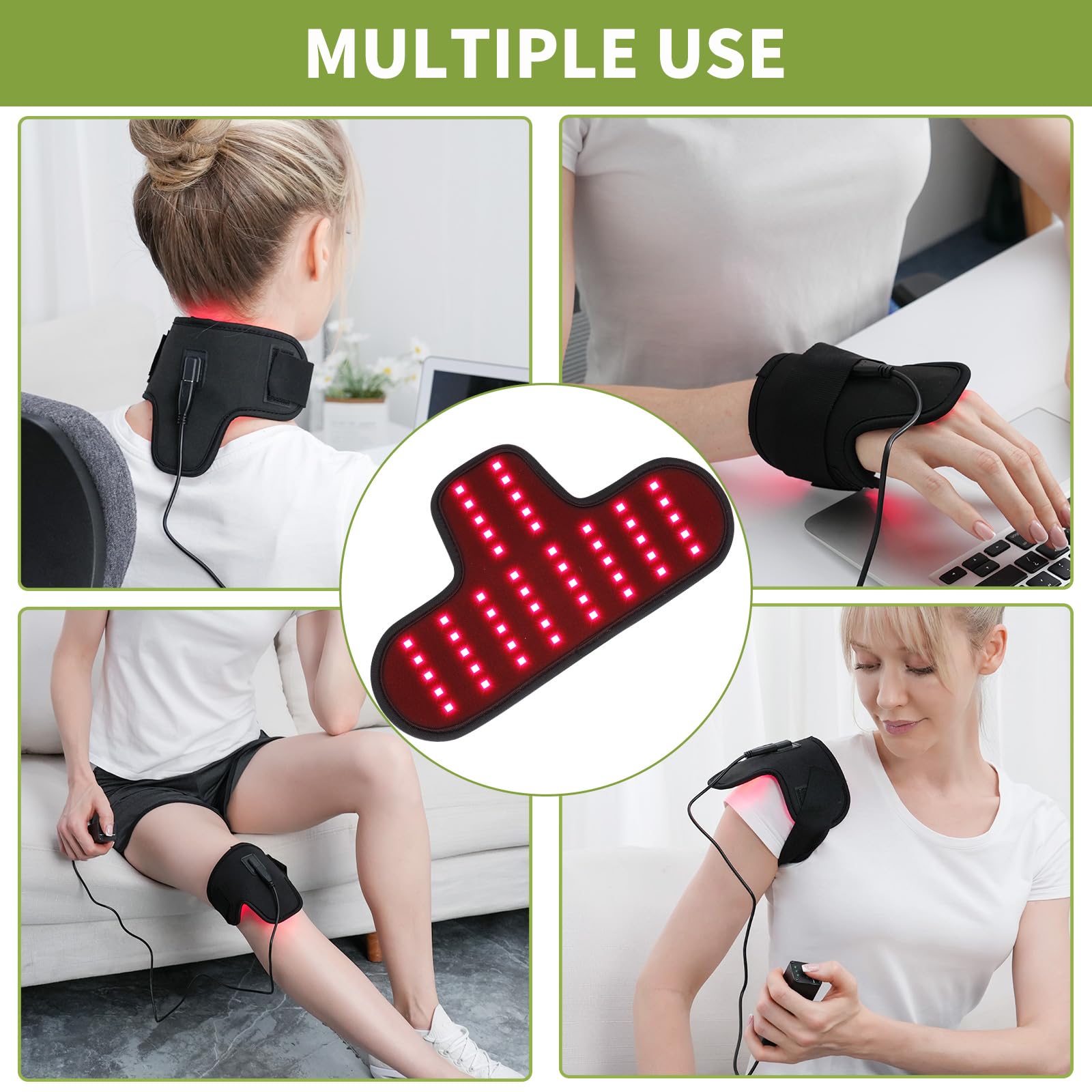Rechargeable Red Light Therapy Neck Shoulder, Infrared Light Therapy for Body Pain Relief, Portable Red Light EnjoYield buy supplements canada