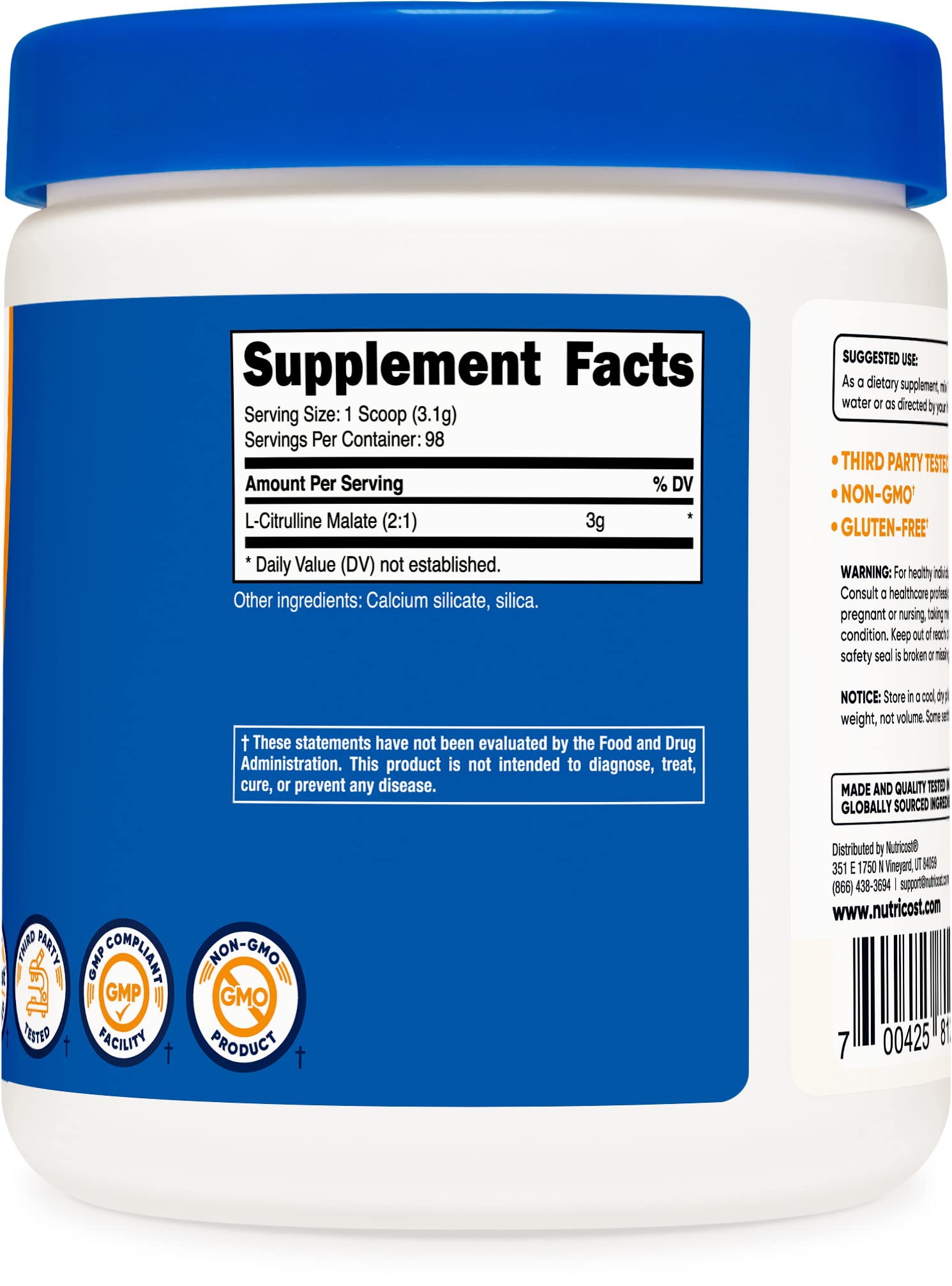 Nutricost L-Citrulline Malate 300G (2 Pack) - Pure L-Citrulline Powder, 3000mg Per Serving Nutricost buy supplements canada