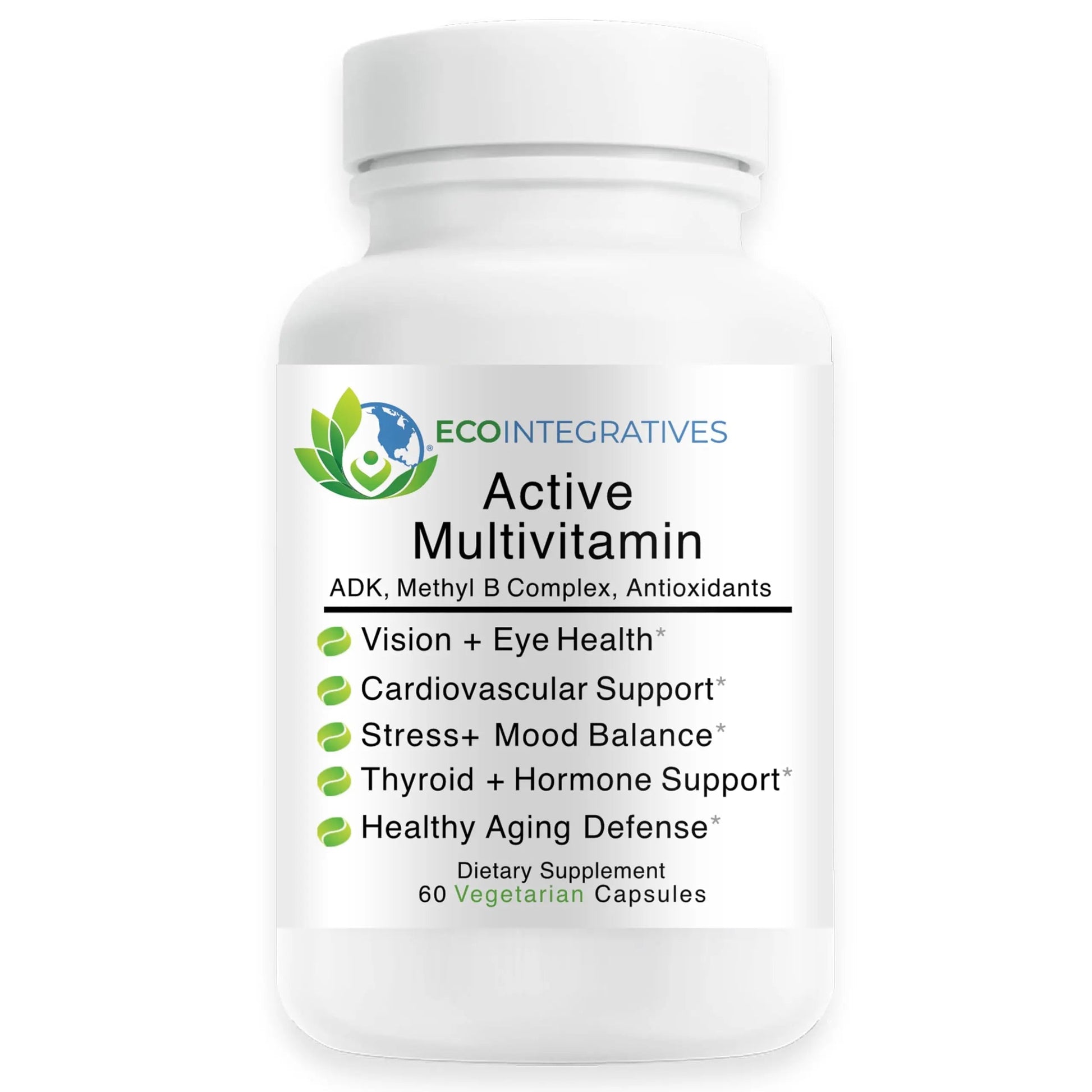EcoIntegratives Active Multivitamin | ADK, Methyl B Complex, Antioxidants | Quatrefolic Folate, Methyl B12, P5P, Vitamin D3, K1/K2 | EcoIntegratives buy supplements canada