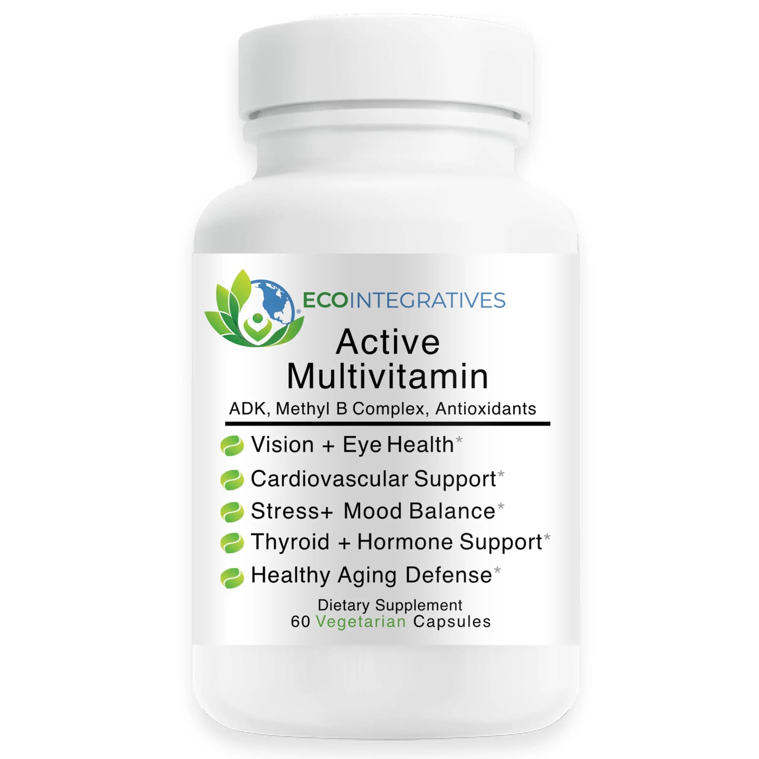 EcoIntegratives Active Multivitamin | ADK, Methyl B Complex, Antioxidants | Quatrefolic Folate, Methyl B12, P5P, Vitamin D3, K1/K2 | EcoIntegratives buy supplements canada