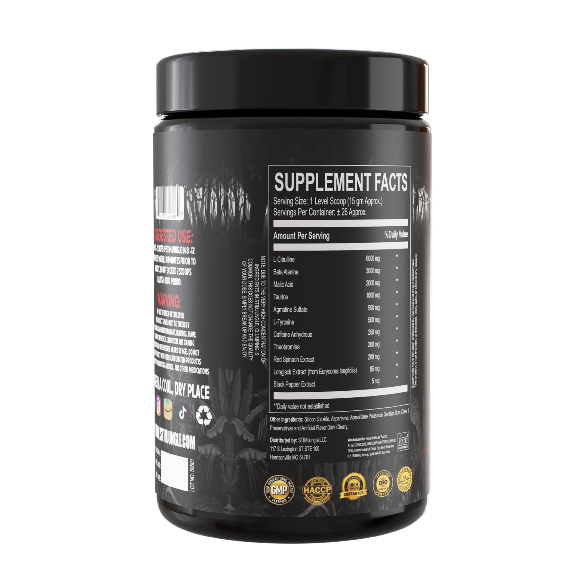 STIMJungle Essential Preworkout •Insane Energy •6G L-Citrulline •3G Beta Alanine STIMJungle buy supplements canada